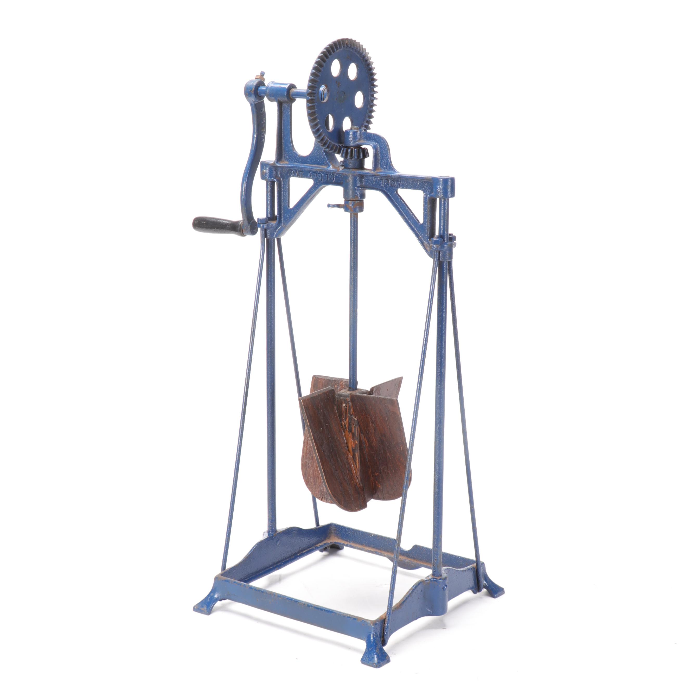 Dazey Hand-Crank Butter Churn With Frame