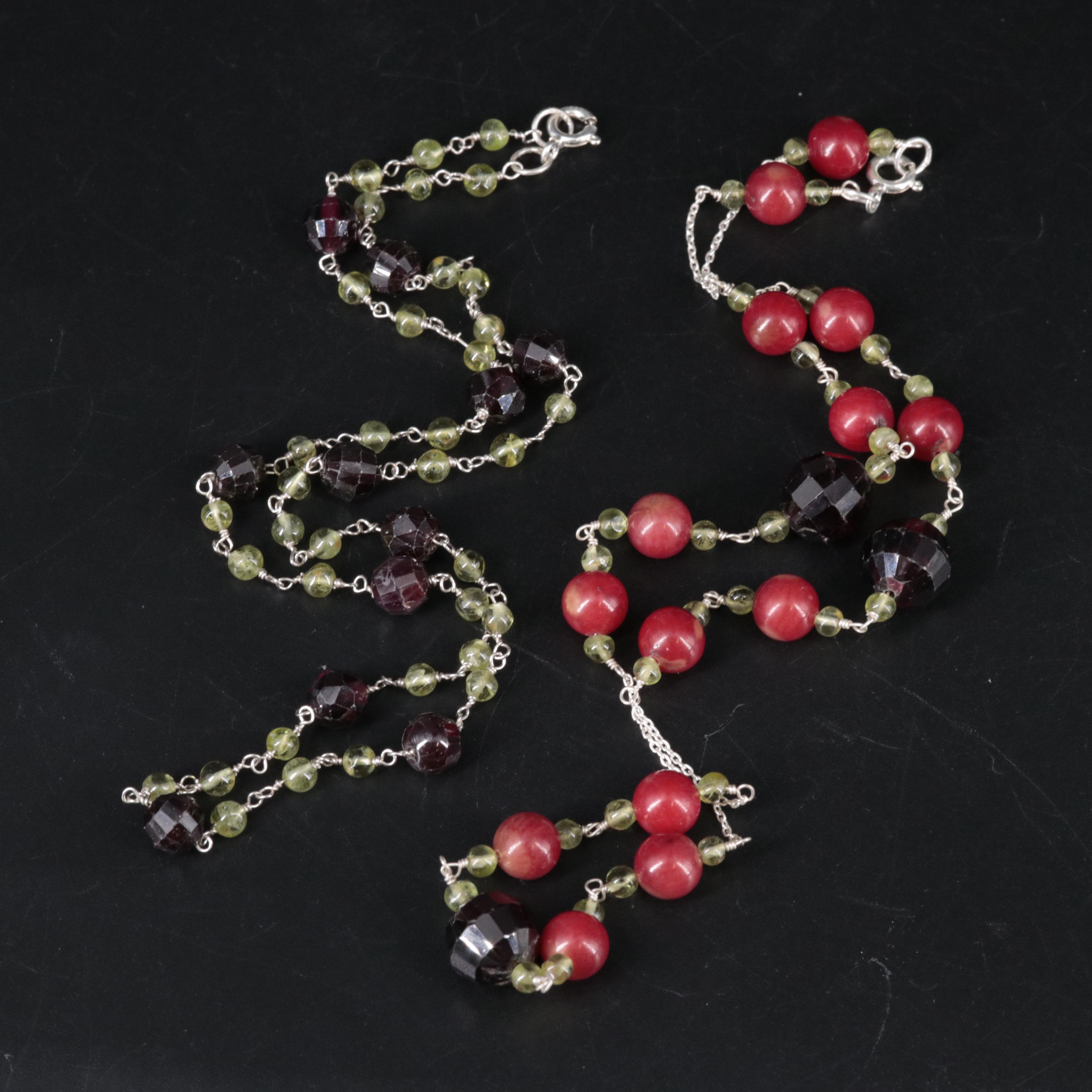 Sterling Silver Necklaces Featuring Gemstones