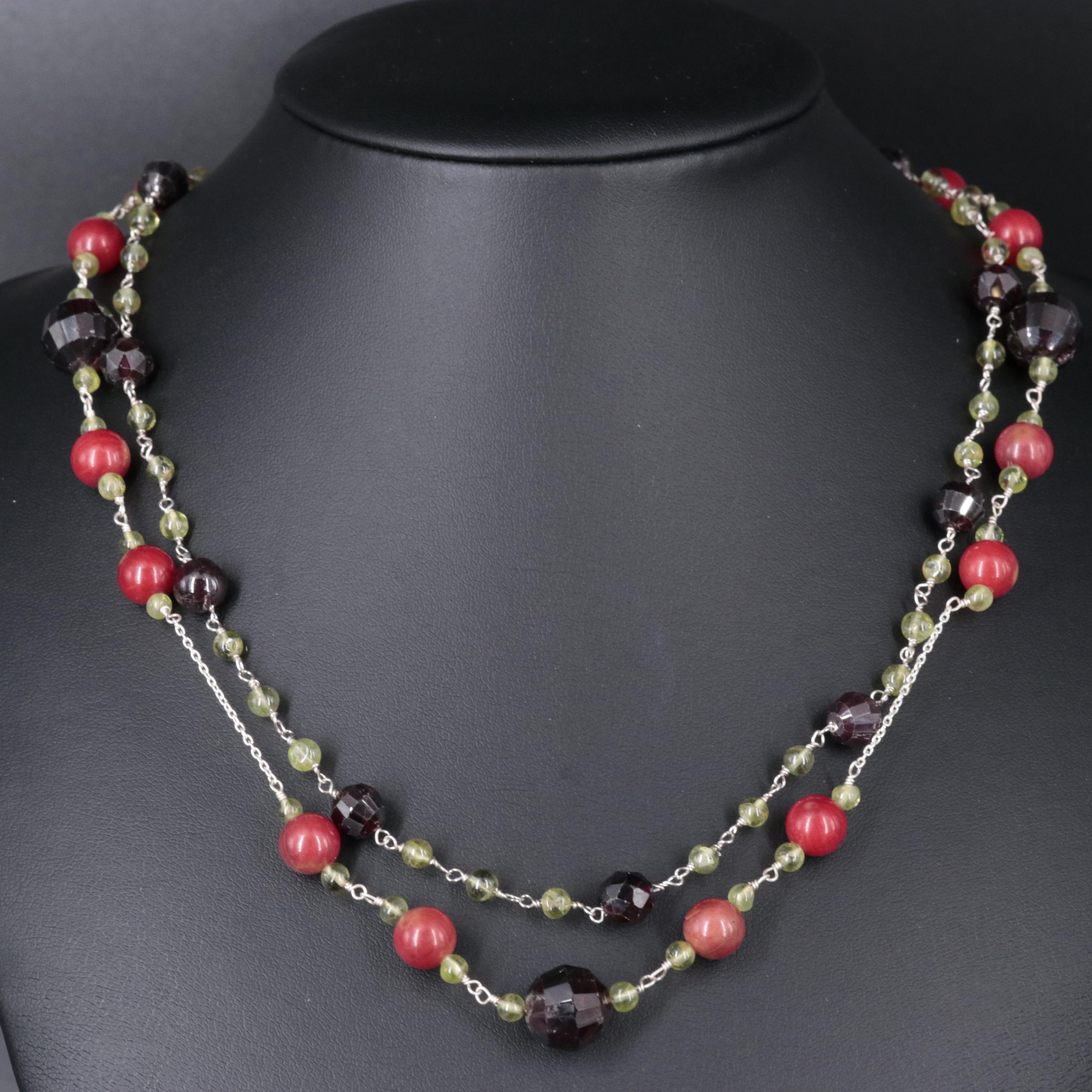 Sterling Silver Necklaces Featuring Gemstones