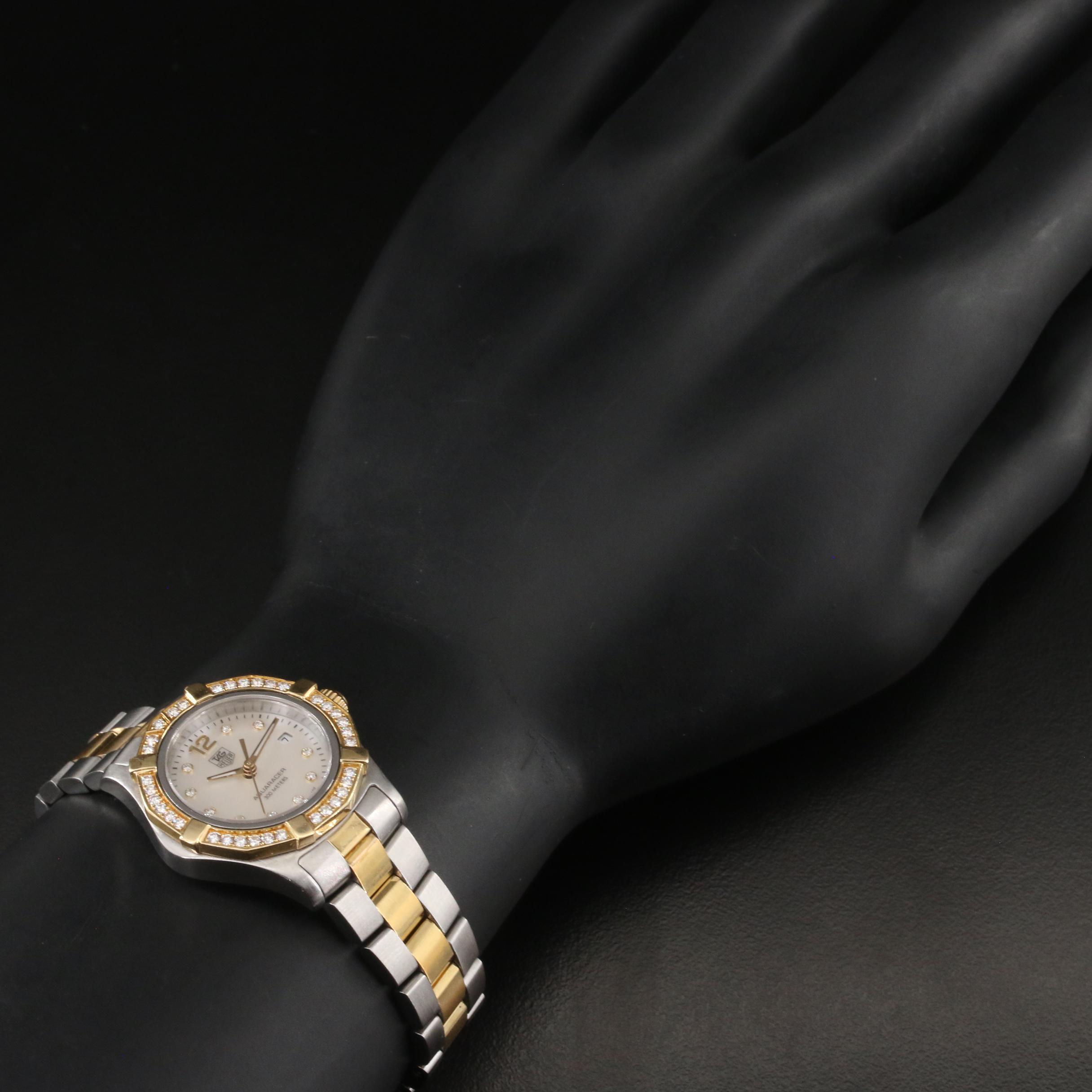 TAG Heuer Aquaracer Mother-of-Pearl Diamond Dial and Bezel Watch