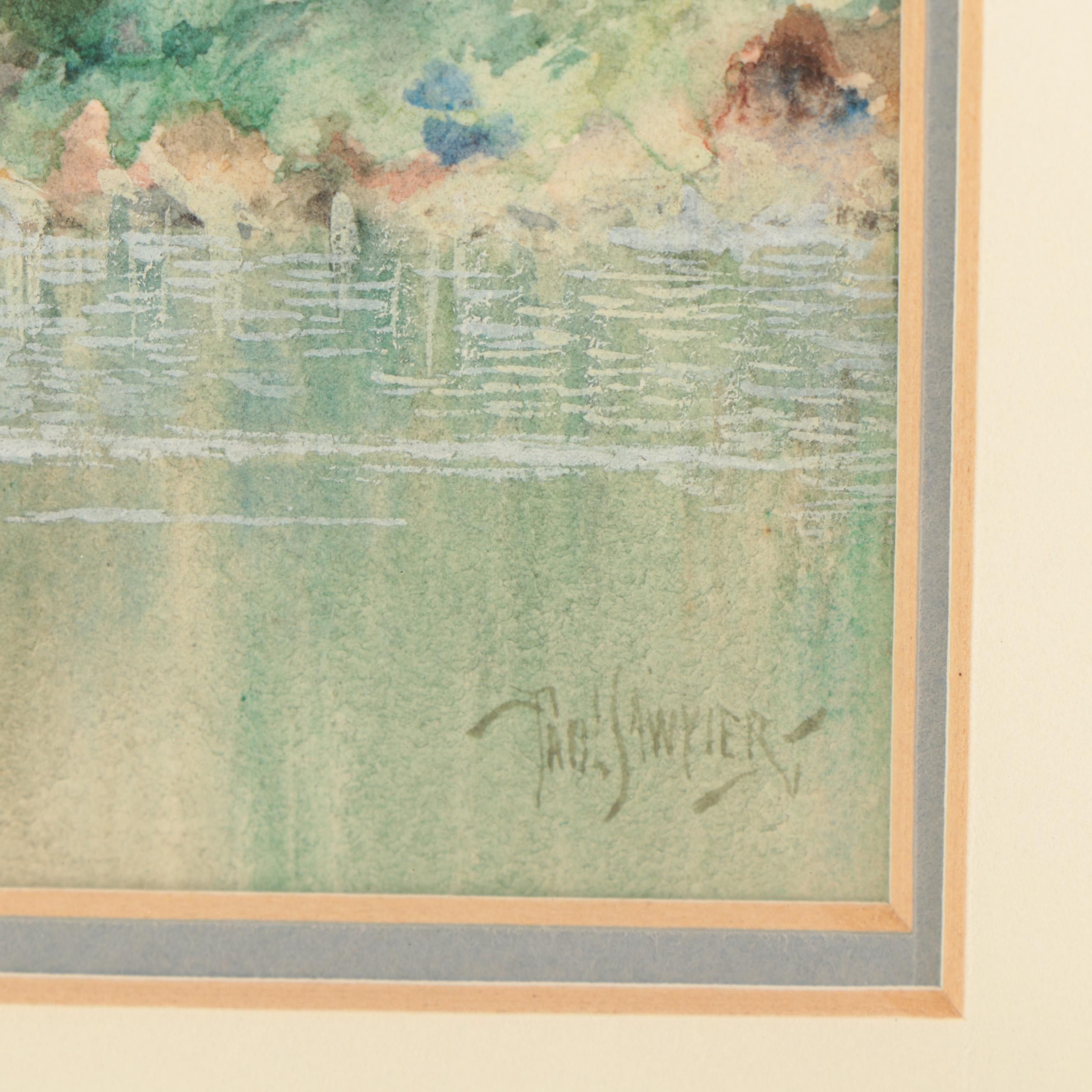 Paul Sawyier Watercolor Painting "Kentucky Old State Arsenal, Frankfort"