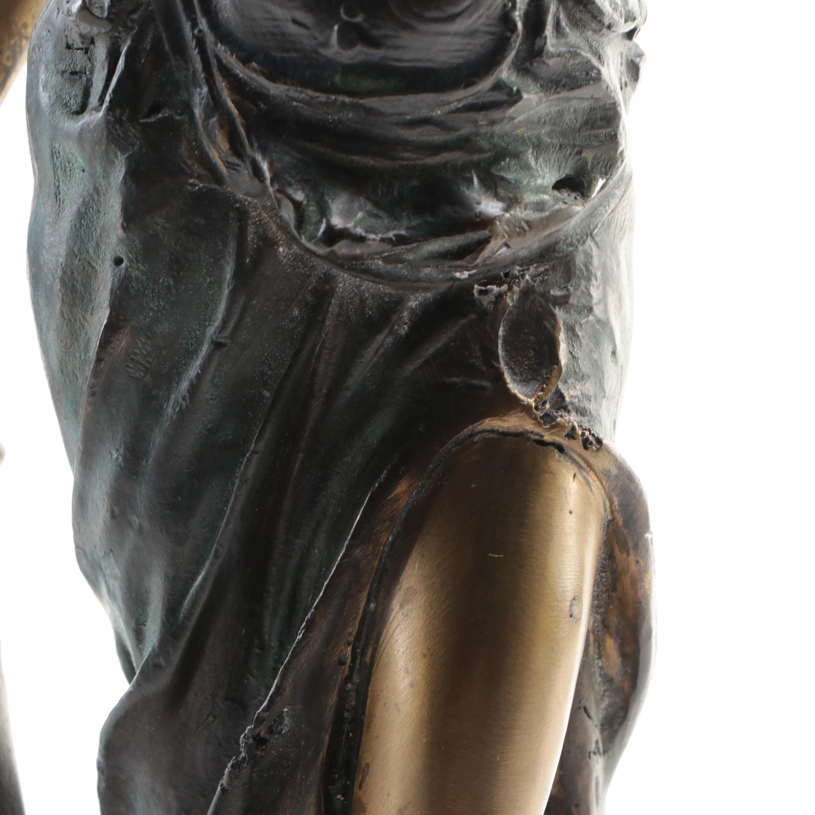 Mixed Media Sculpture After Alois Mayer "Blind Justice"