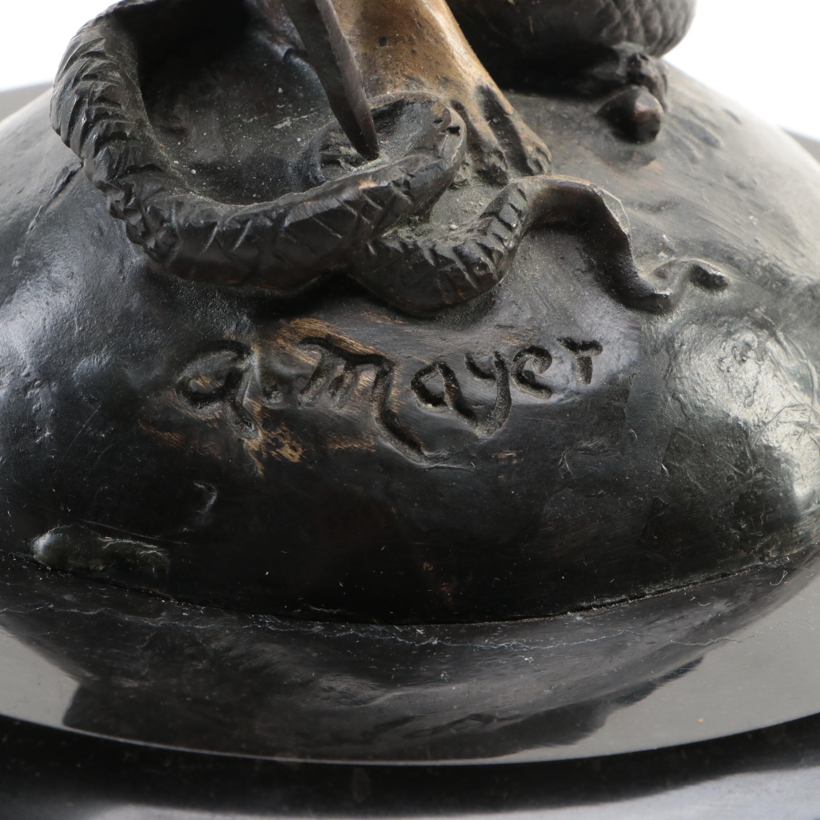 Mixed Media Sculpture After Alois Mayer "Blind Justice"