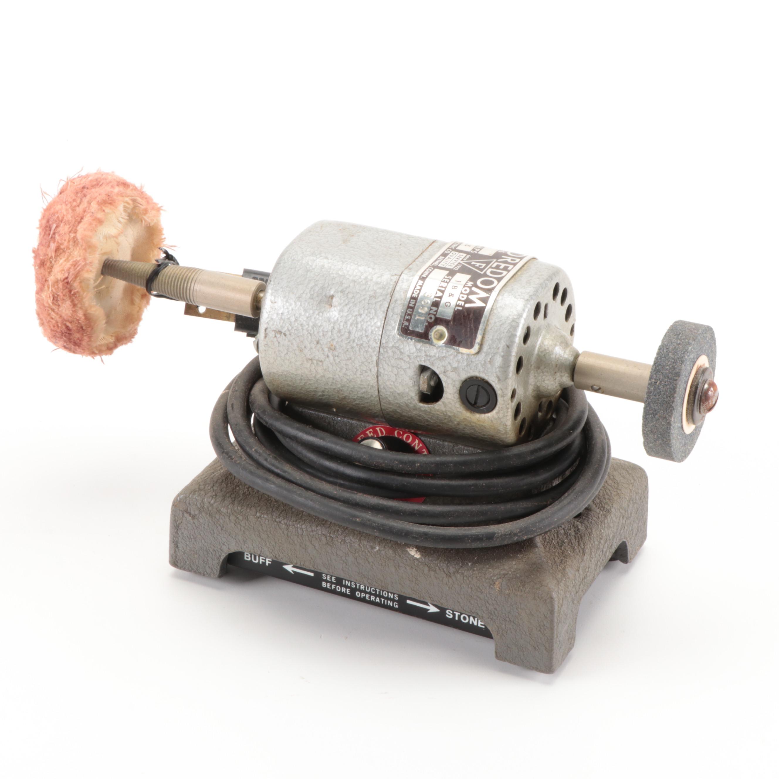 Foredom Buffing Polishing Bench Lathe With Technical Benchtop Clamps and Tools