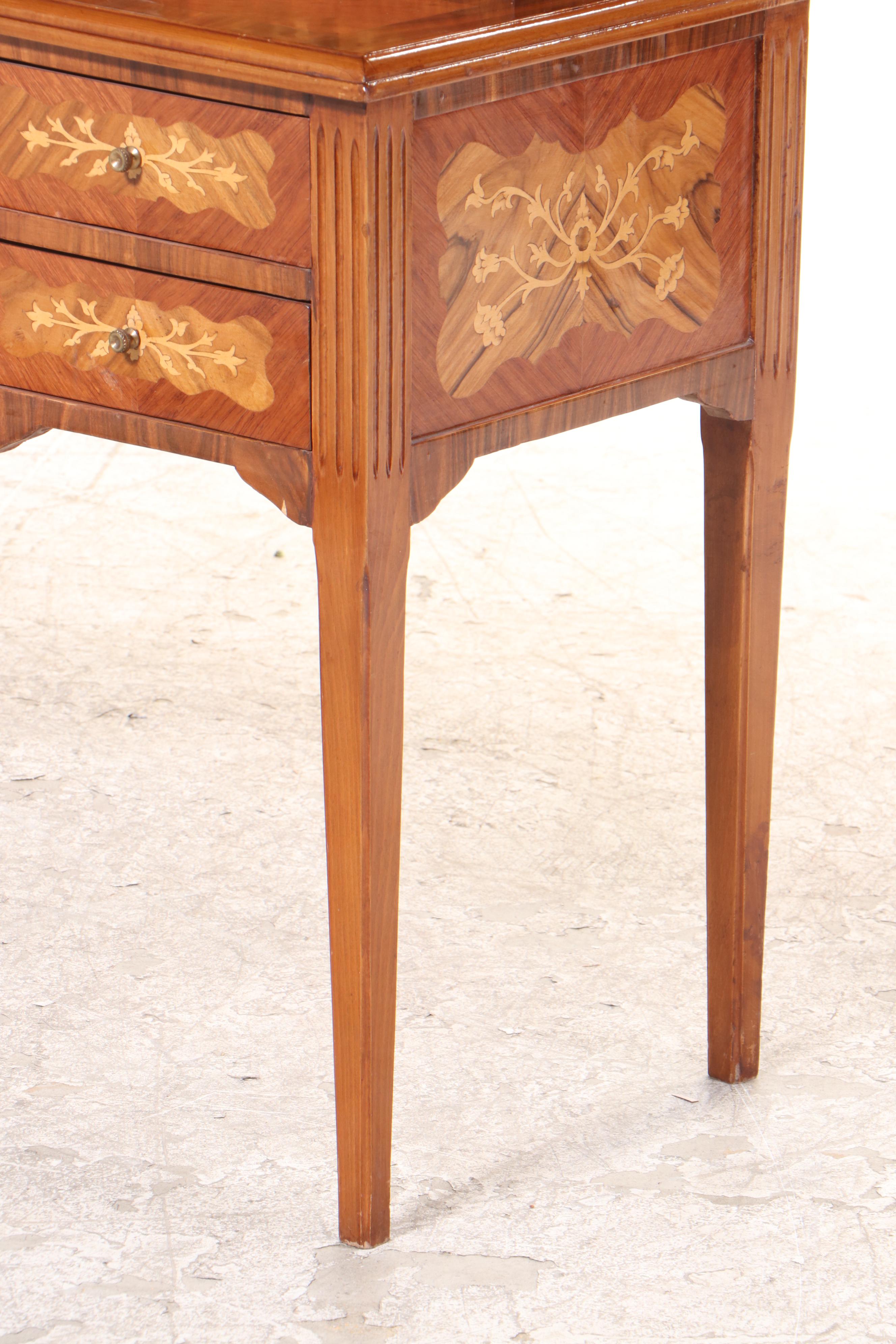Neoclassical Style Marquetry Dressing Table, Probably Italian, 20th Century