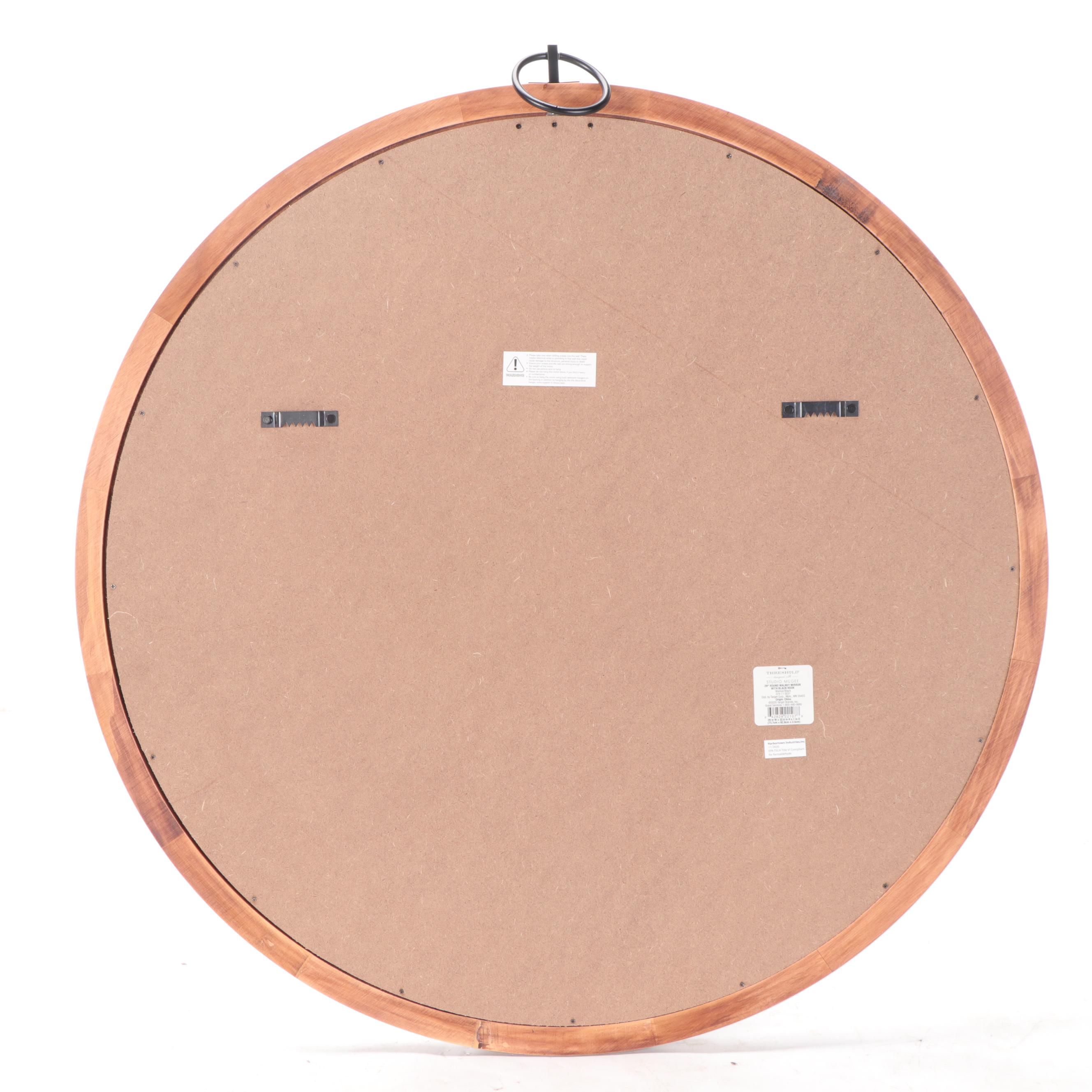 Threshold with Studio McGee 29" Round Wall Mirror with Black Hook