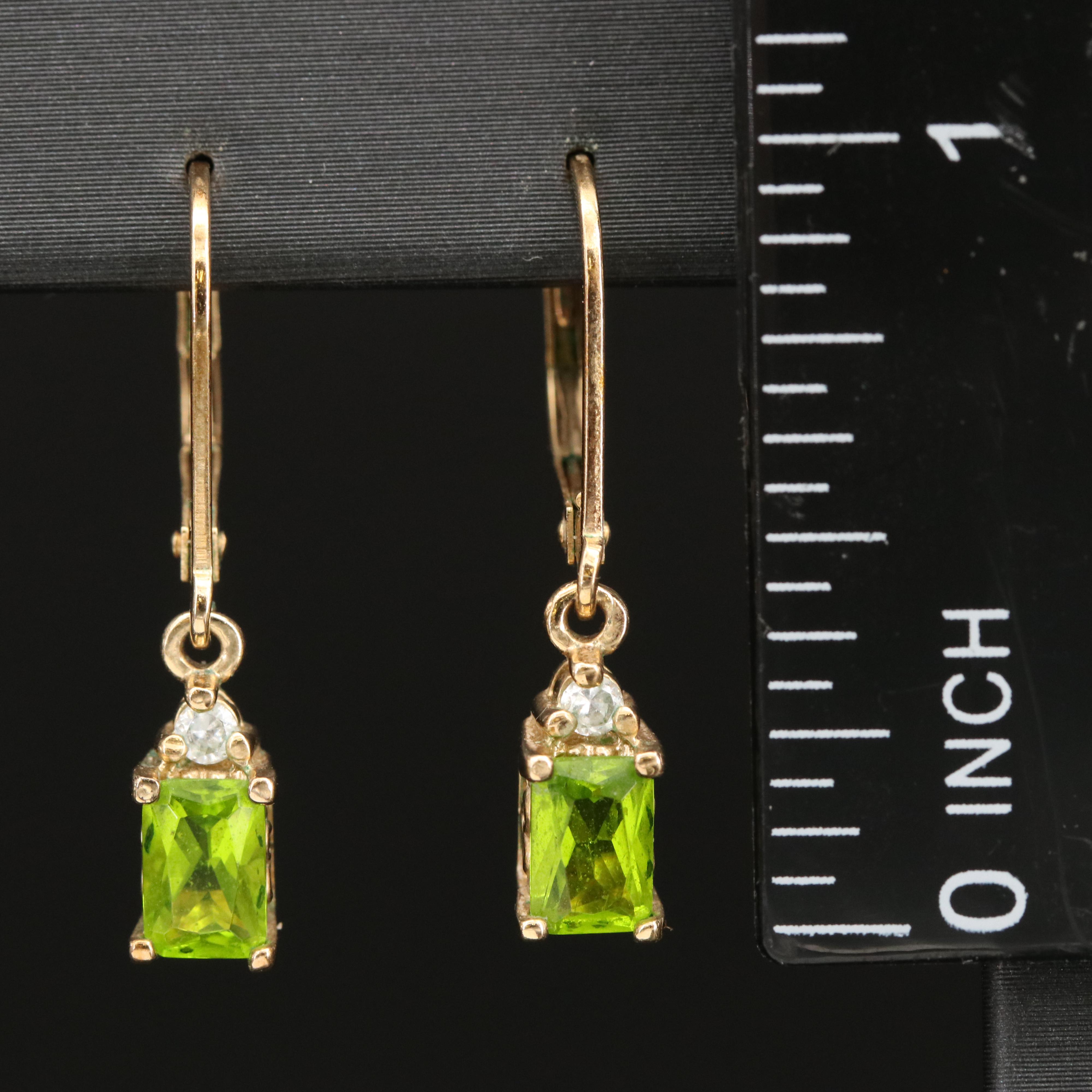 Sterling Earrings with Diamonds, Glass and Cubic Zirconia