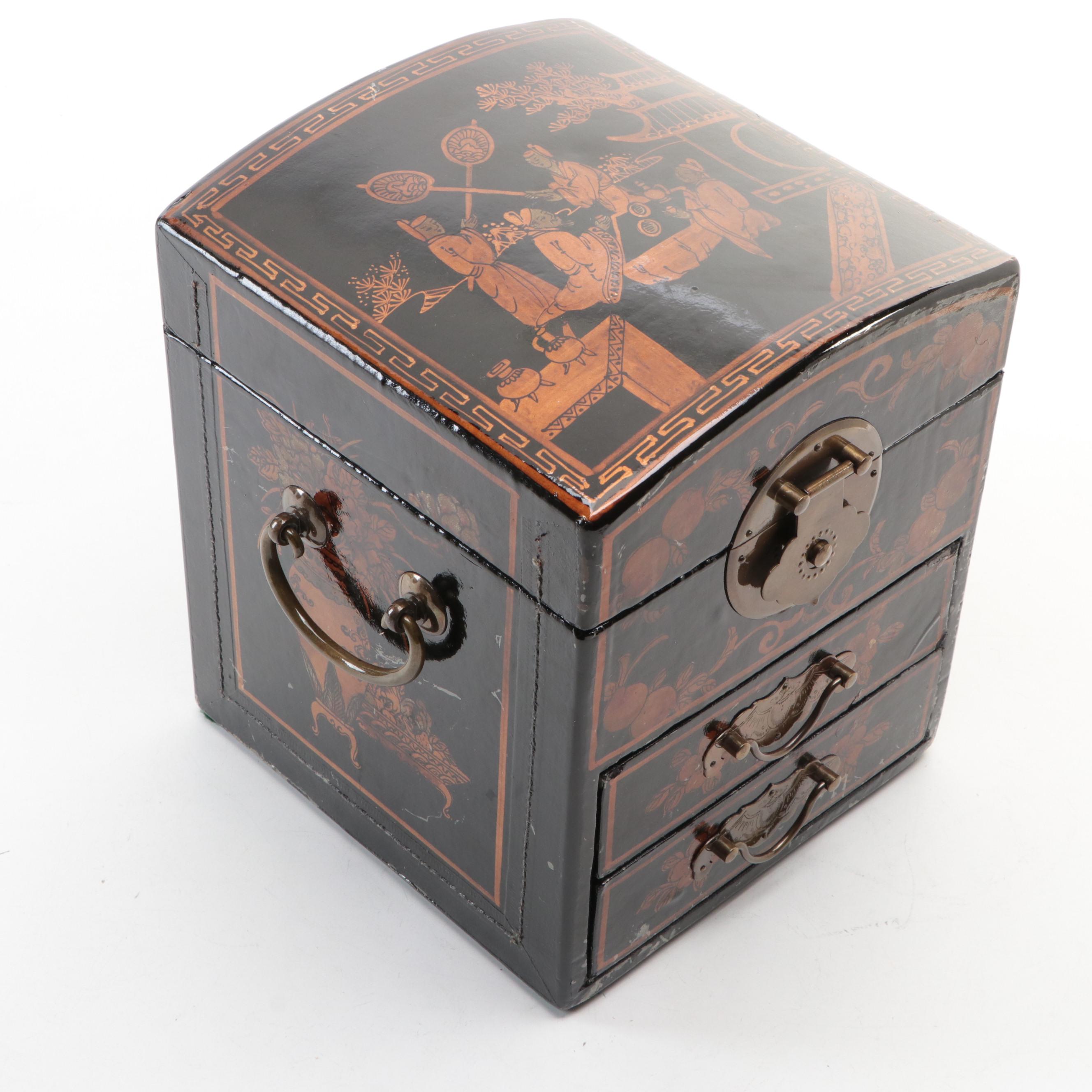 Chinese Black Lacquerware Box