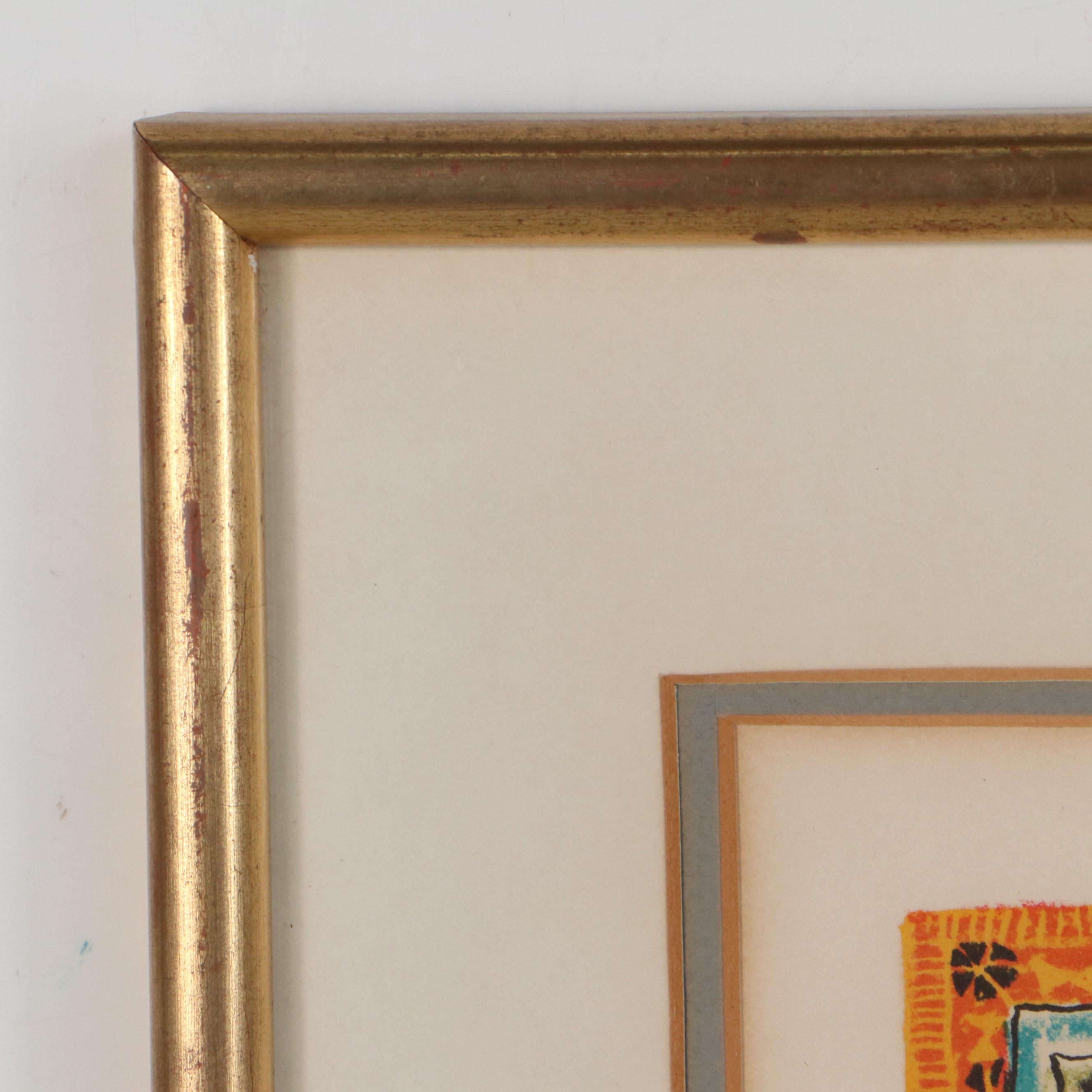 Judith Bledsoe Lithograph of Figure with Trumpet