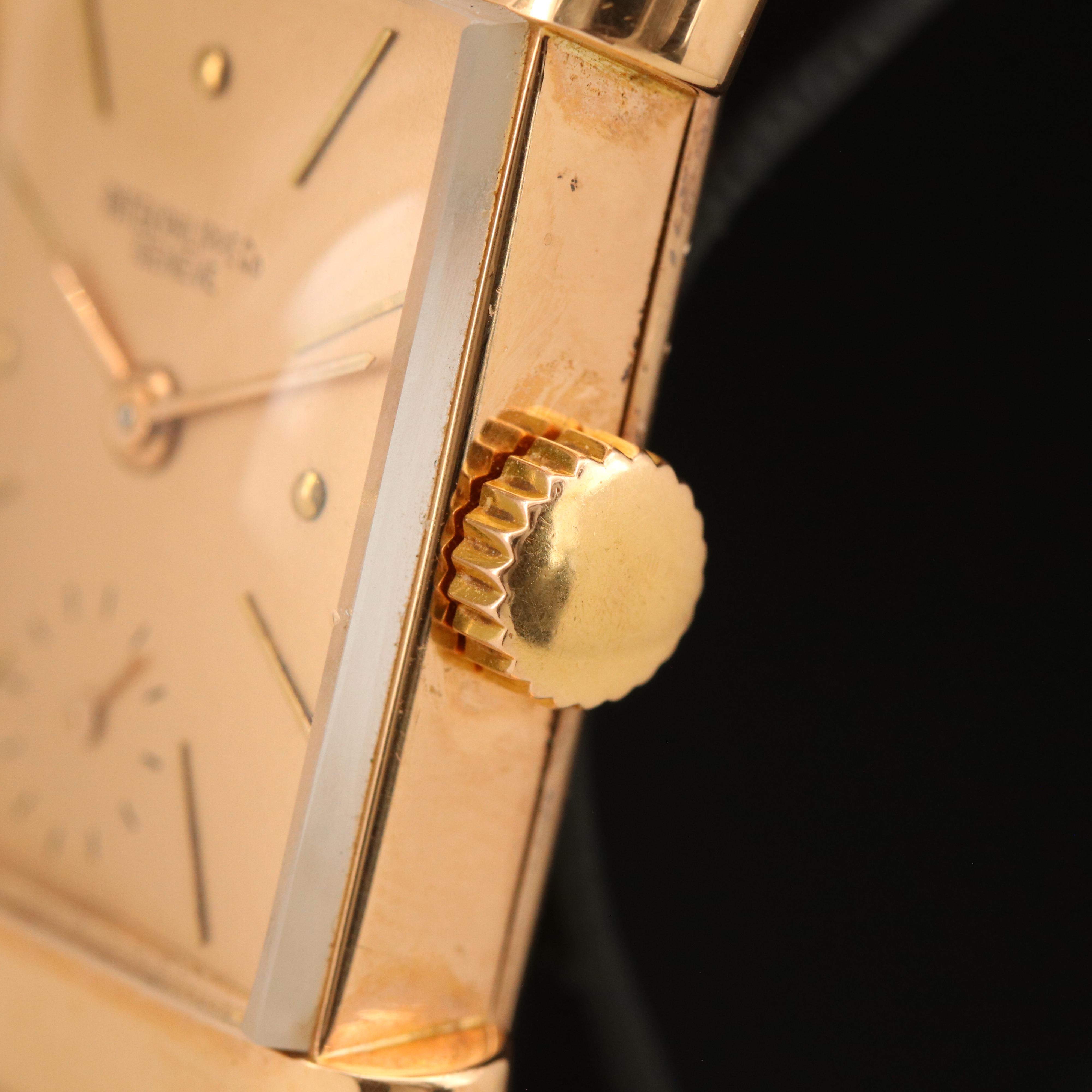 Vintage 18K Rose Gold Patek Philippe & Co. Top Hat Manual Wind Watch