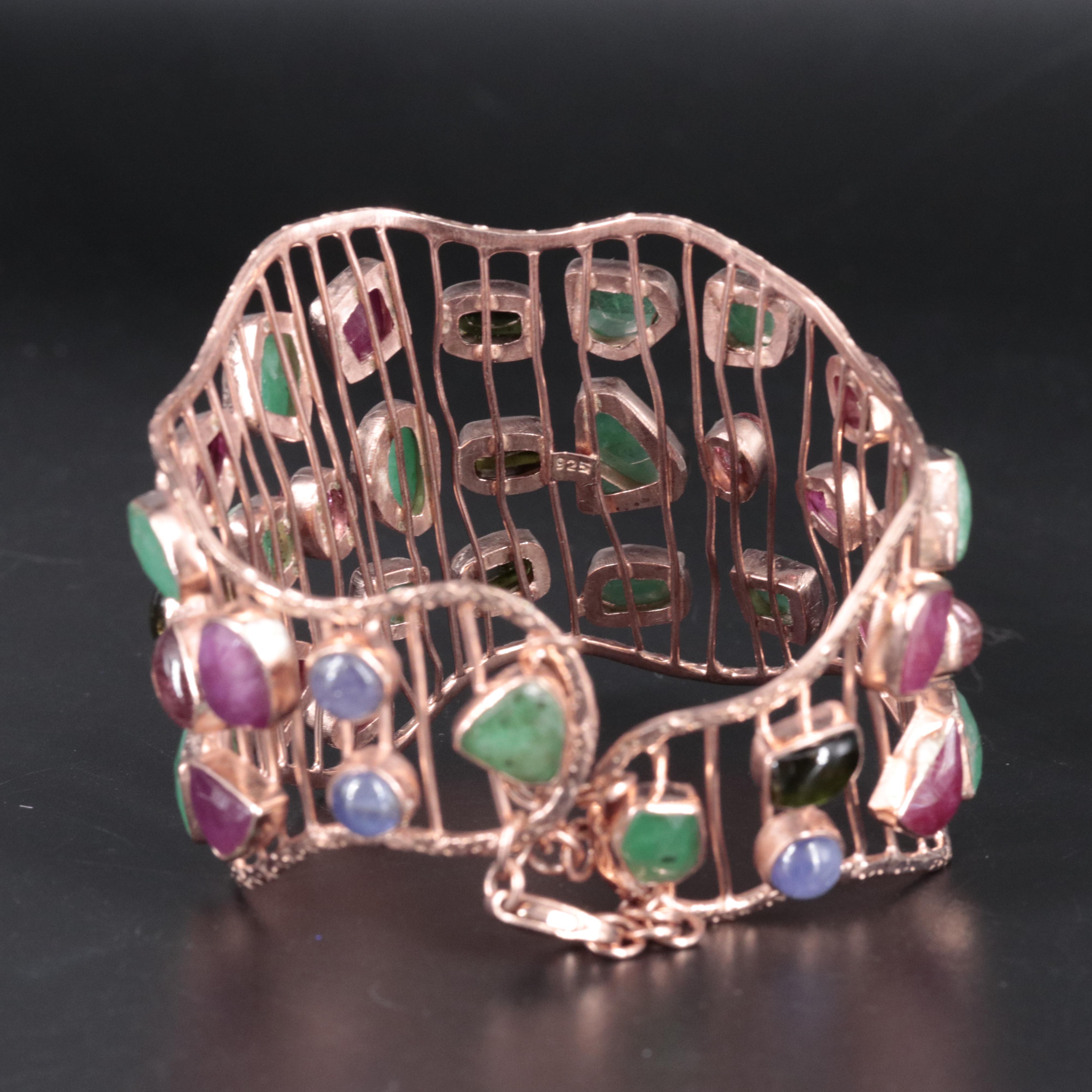 Sterling Silver Multi-Gemstone Bracelet