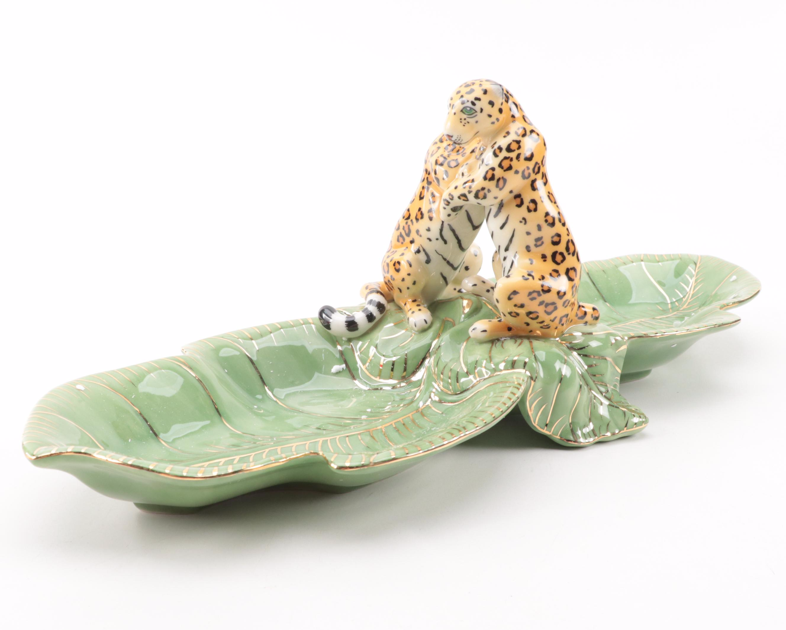 Lynn Chase Designs "Party Time" and "Jaguar Jungle" Porcelain Serving Pieces