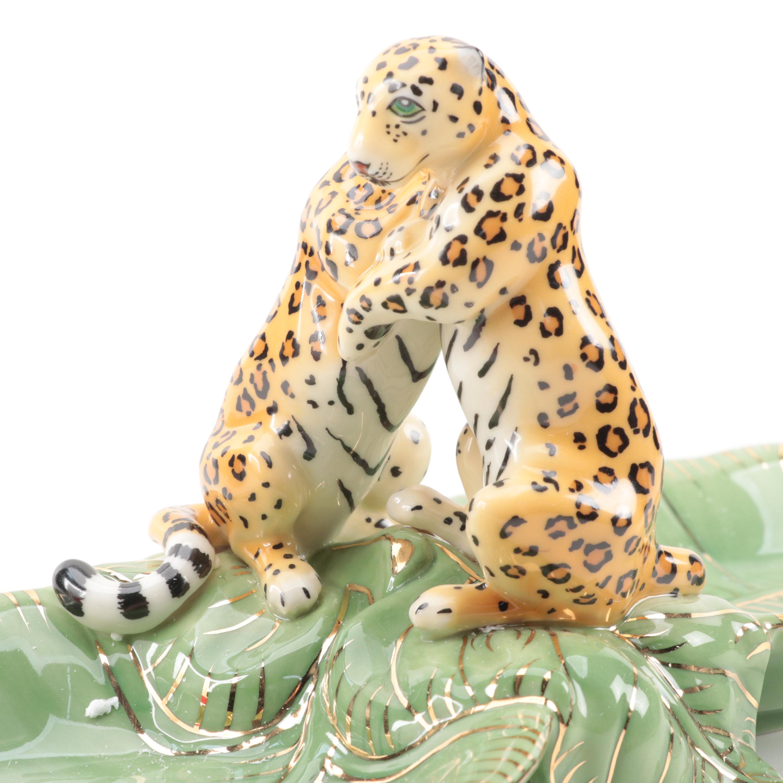 Lynn Chase Designs "Party Time" and "Jaguar Jungle" Porcelain Serving Pieces
