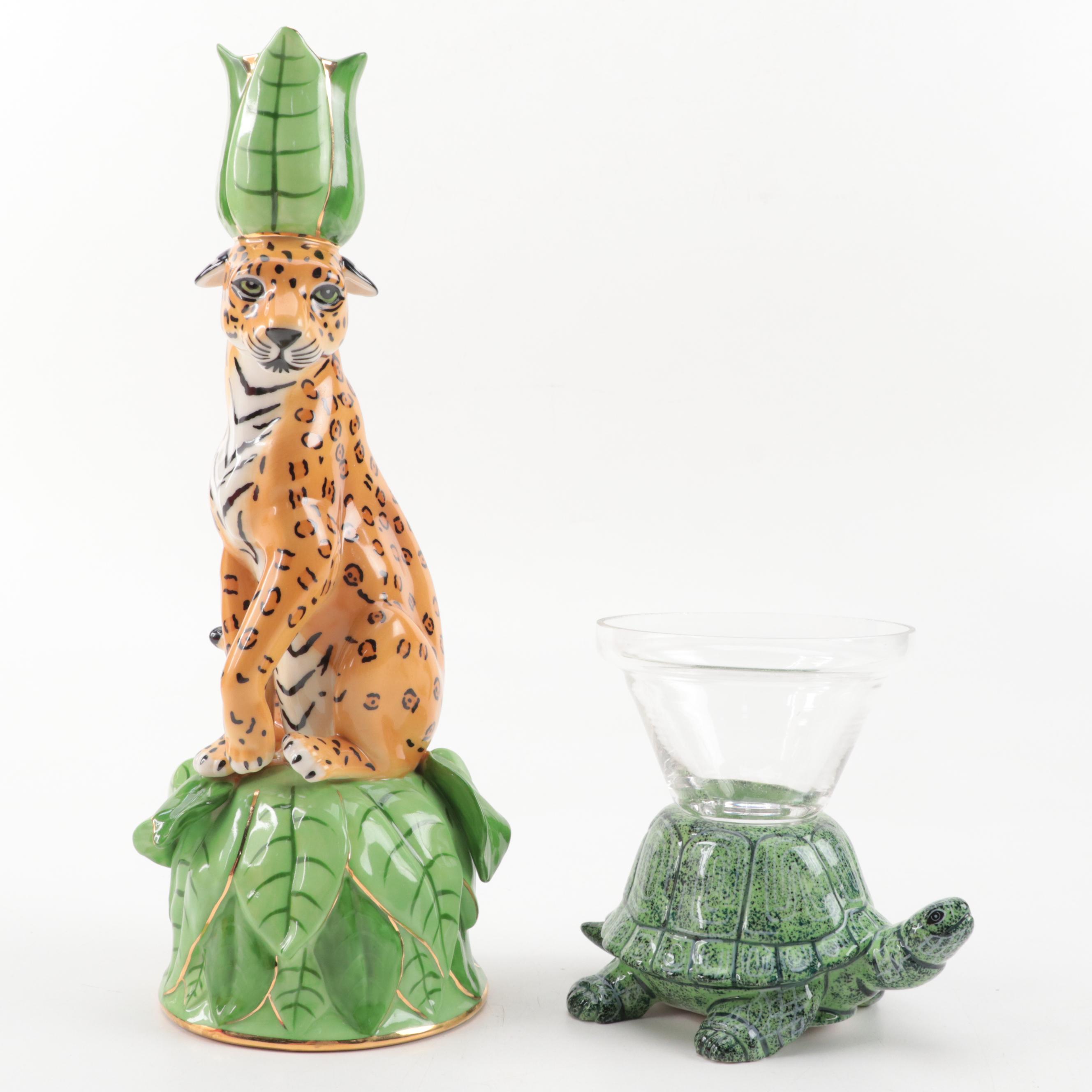 Lynn Chase Designs "Party Time" and "Jaguar Jungle" Porcelain Serving Pieces