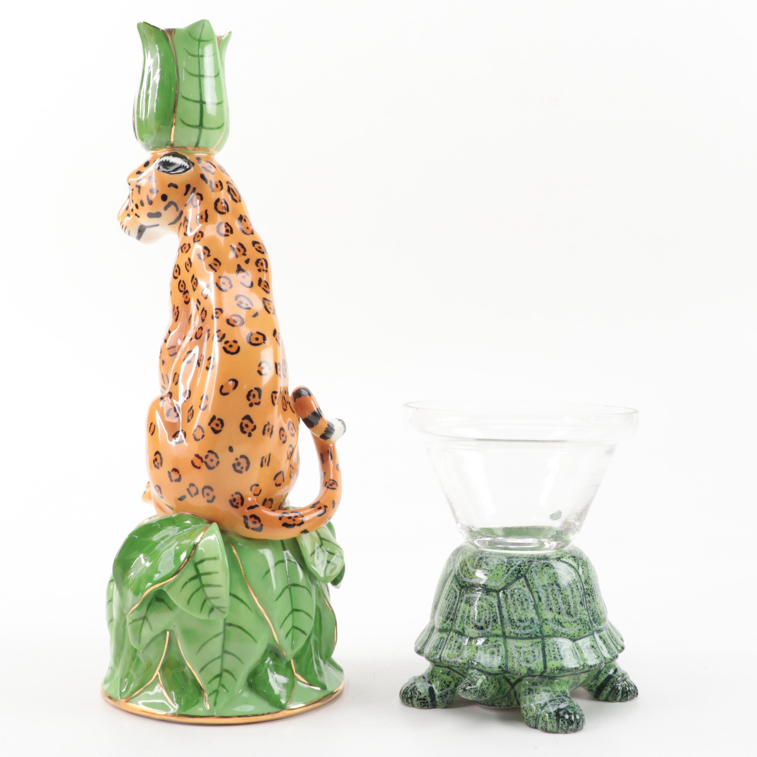 Lynn Chase Designs "Party Time" and "Jaguar Jungle" Porcelain Serving Pieces