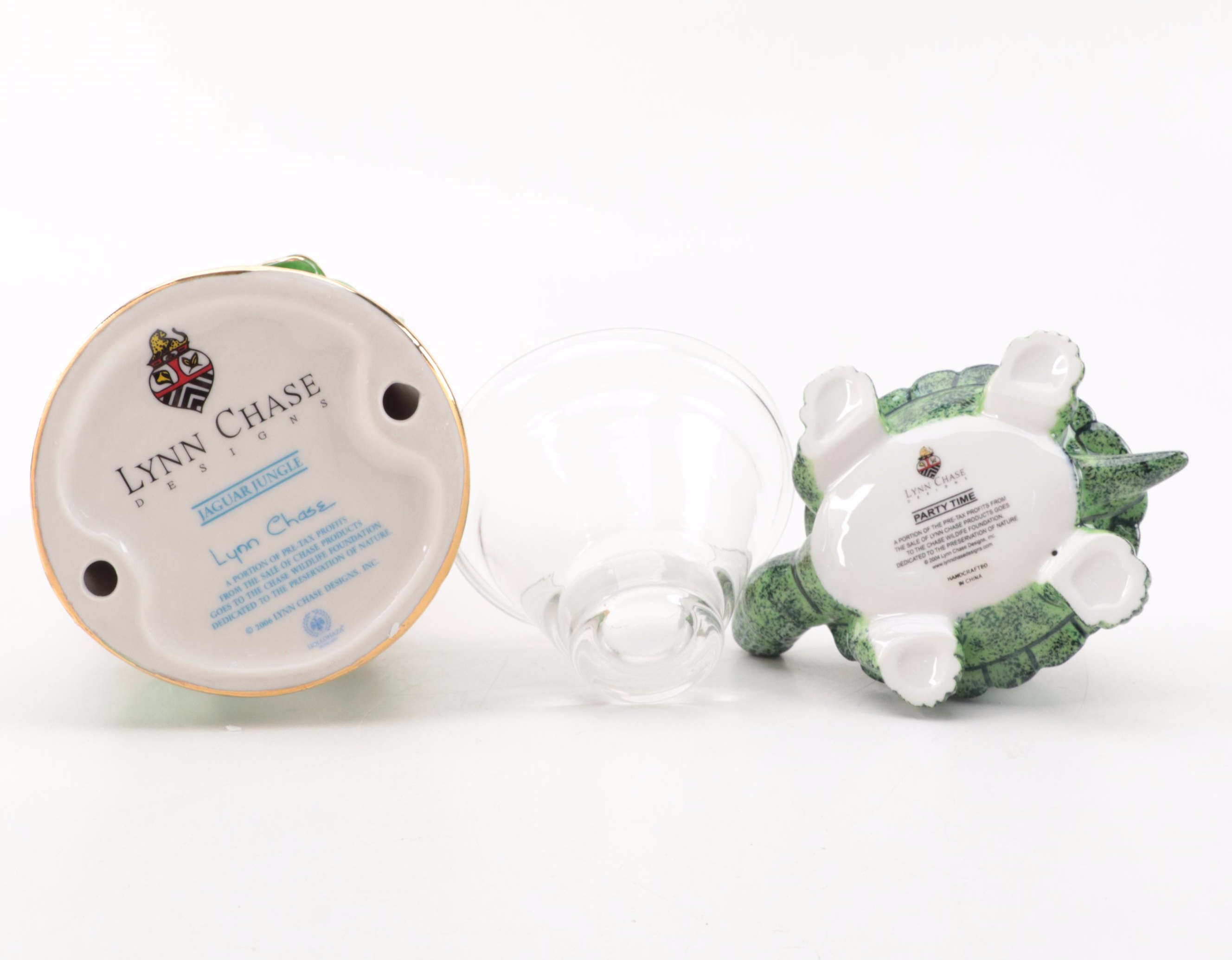 Lynn Chase Designs "Party Time" and "Jaguar Jungle" Porcelain Serving Pieces