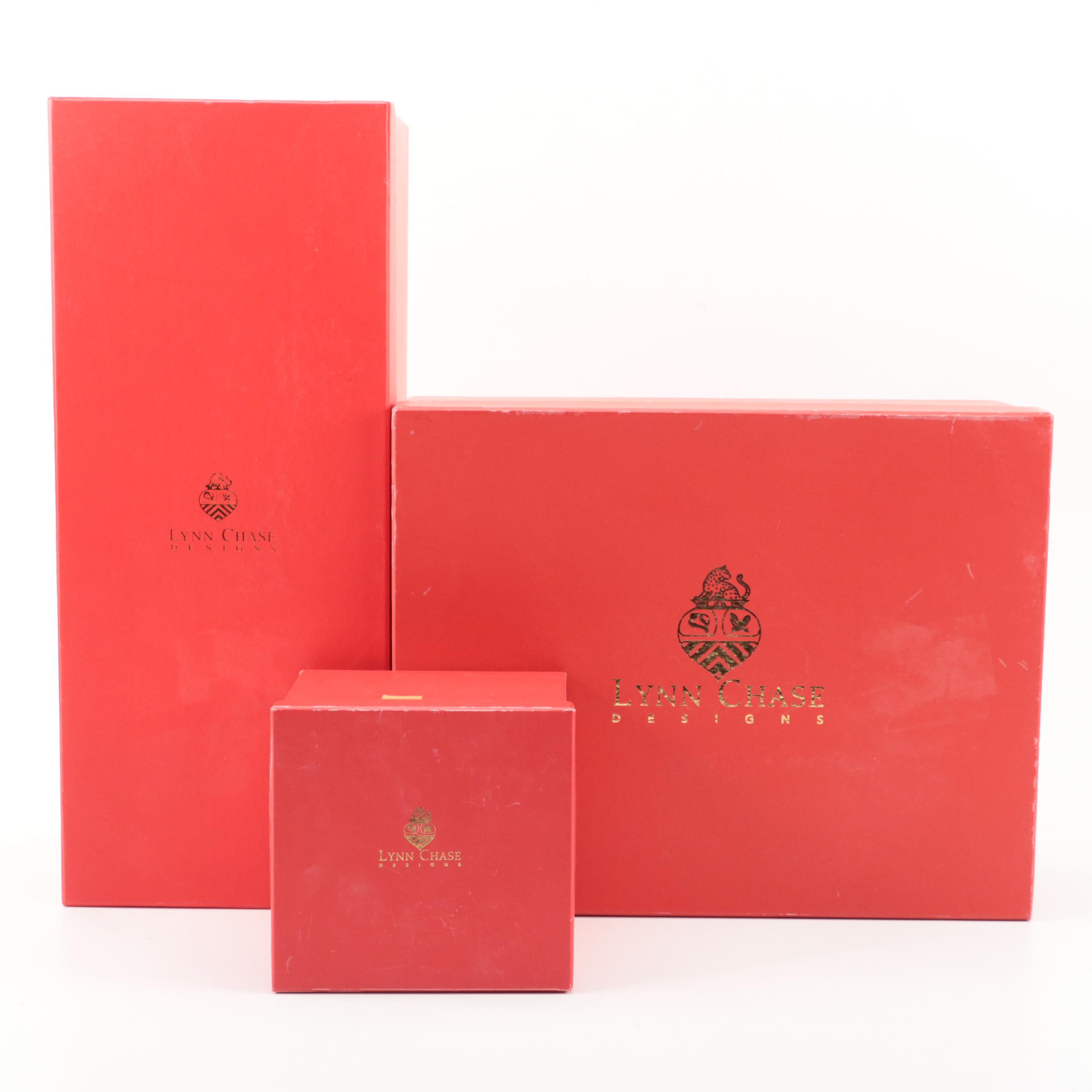 Lynn Chase Designs "Party Time" and "Jaguar Jungle" Porcelain Serving Pieces