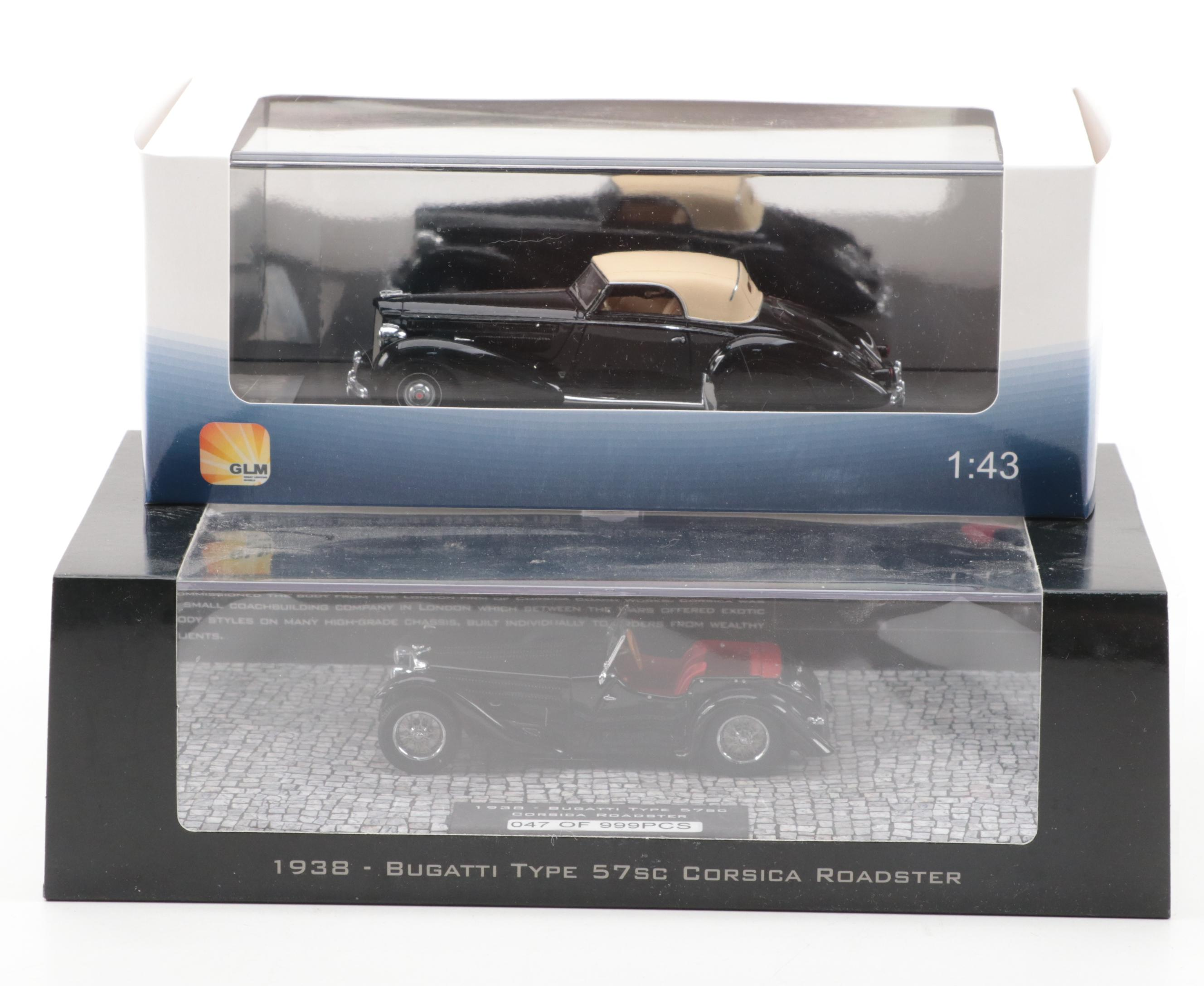 Black Hawk Automotive Museum "1938 Bugatti" and Other Diecast Model Cars
