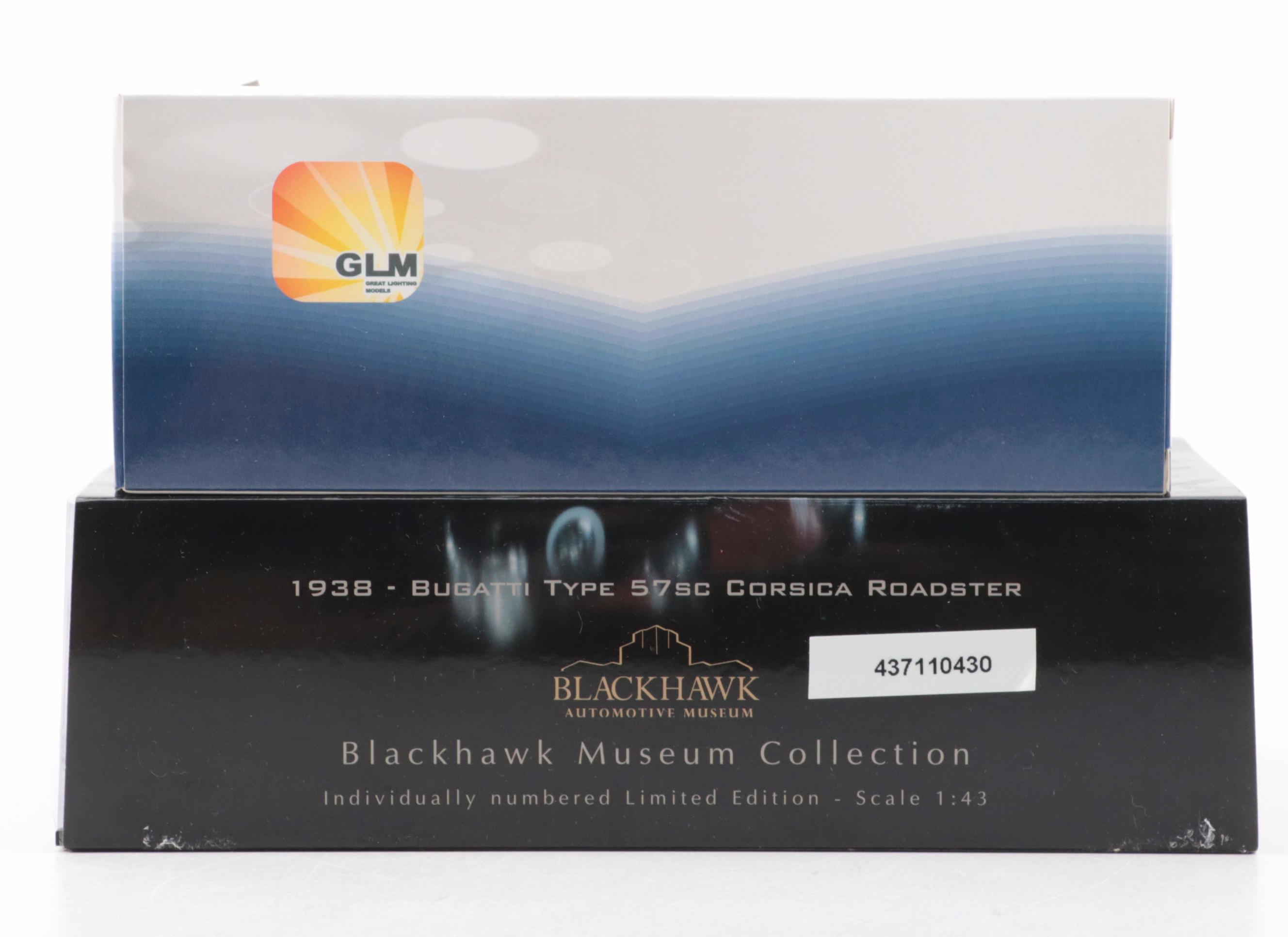 Black Hawk Automotive Museum "1938 Bugatti" and Other Diecast Model Cars