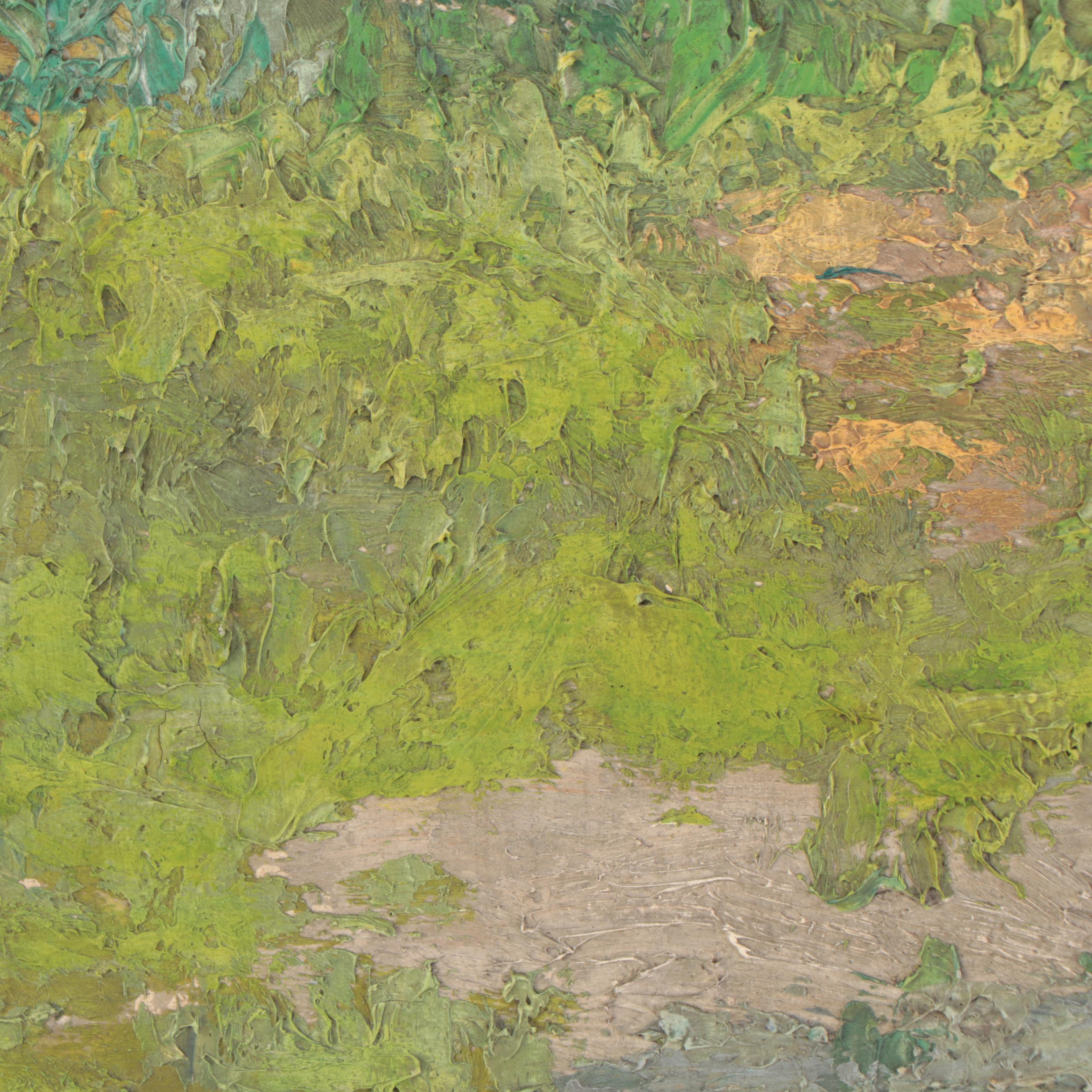 George Jensen Landscape Oil Painting of Dwelling