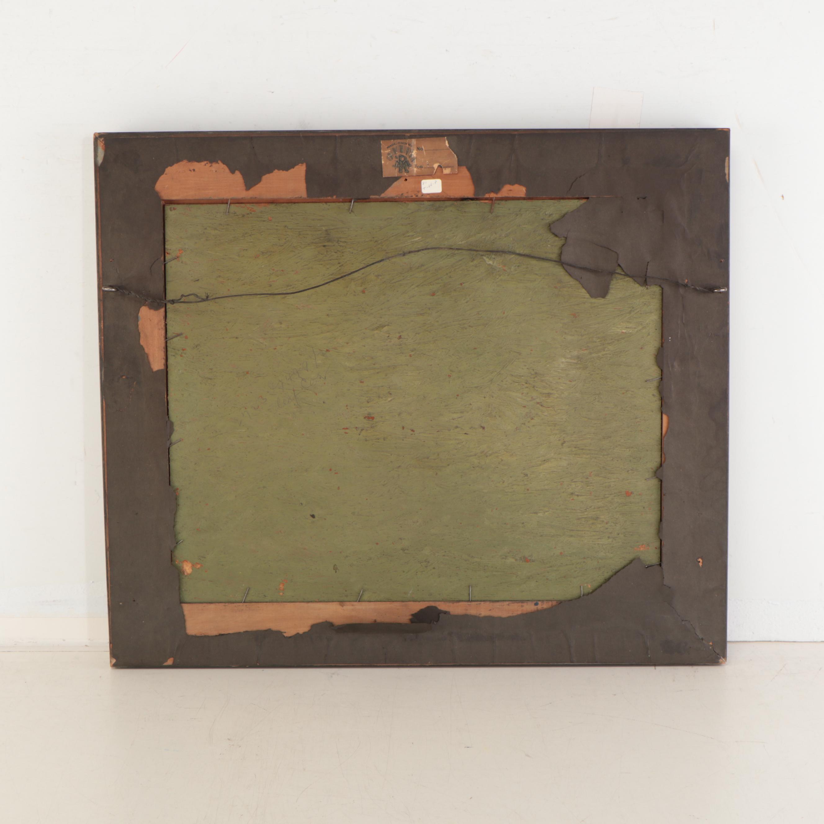 George Jensen Landscape Oil Painting of Dwelling