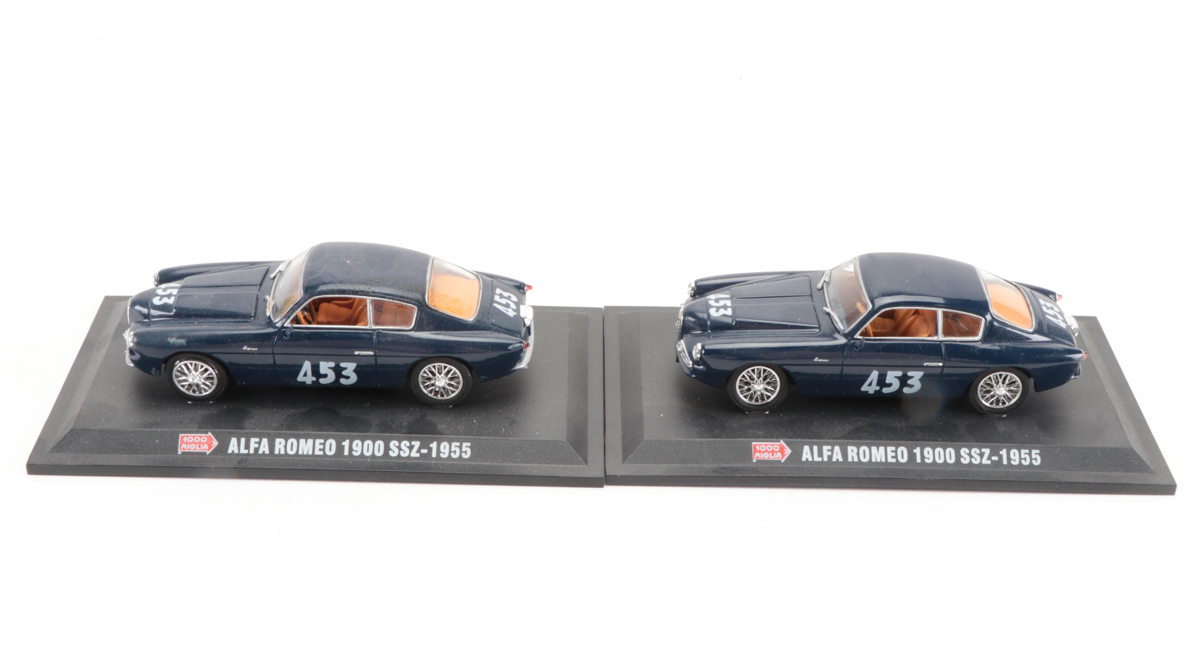 Mille Miglia Fiat 508 Berlinetta, Zagato 8V and Other Diecast Scale Model Cars