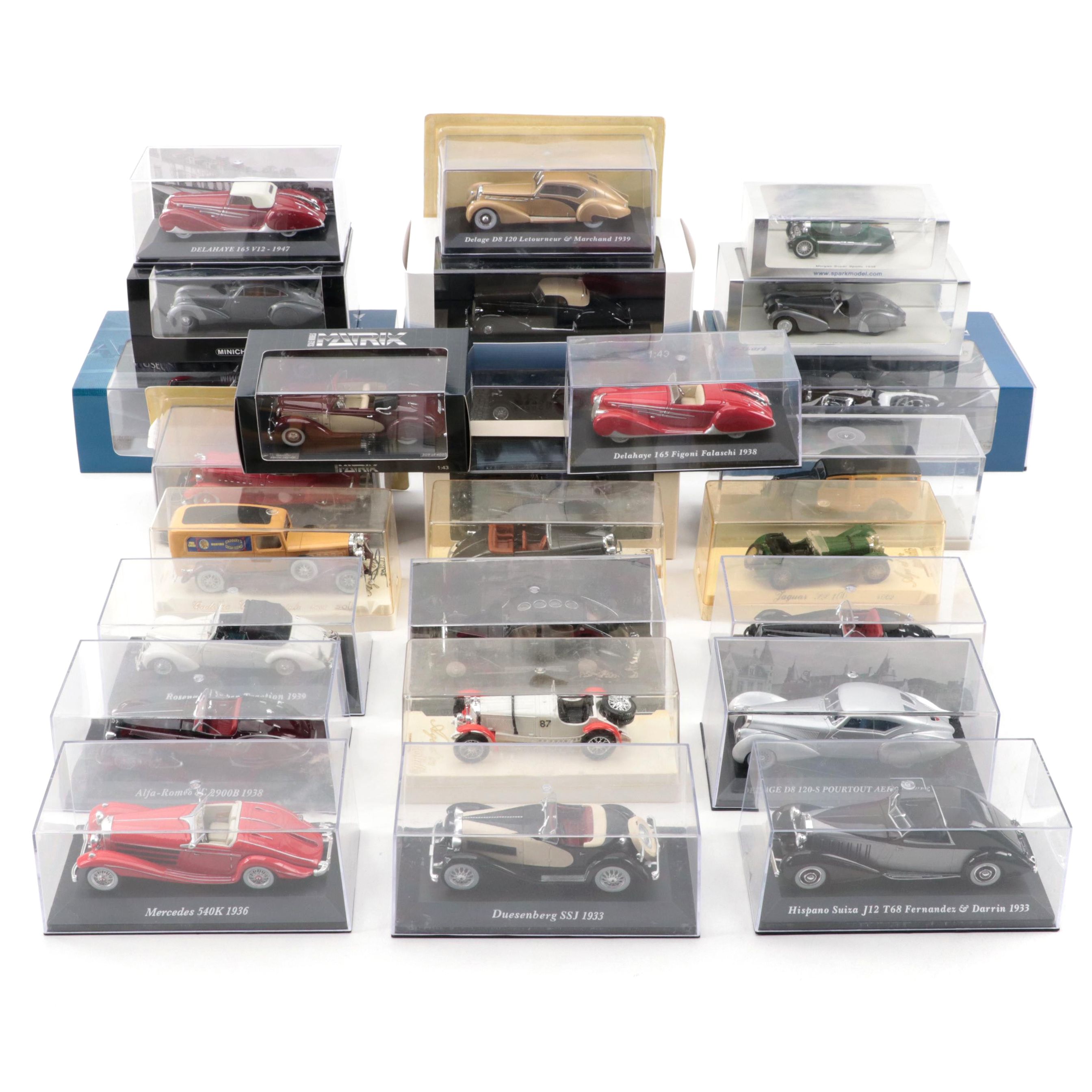 Black Hawk Automotive Museum "1938 Bugatti" and Other Diecast Model Cars