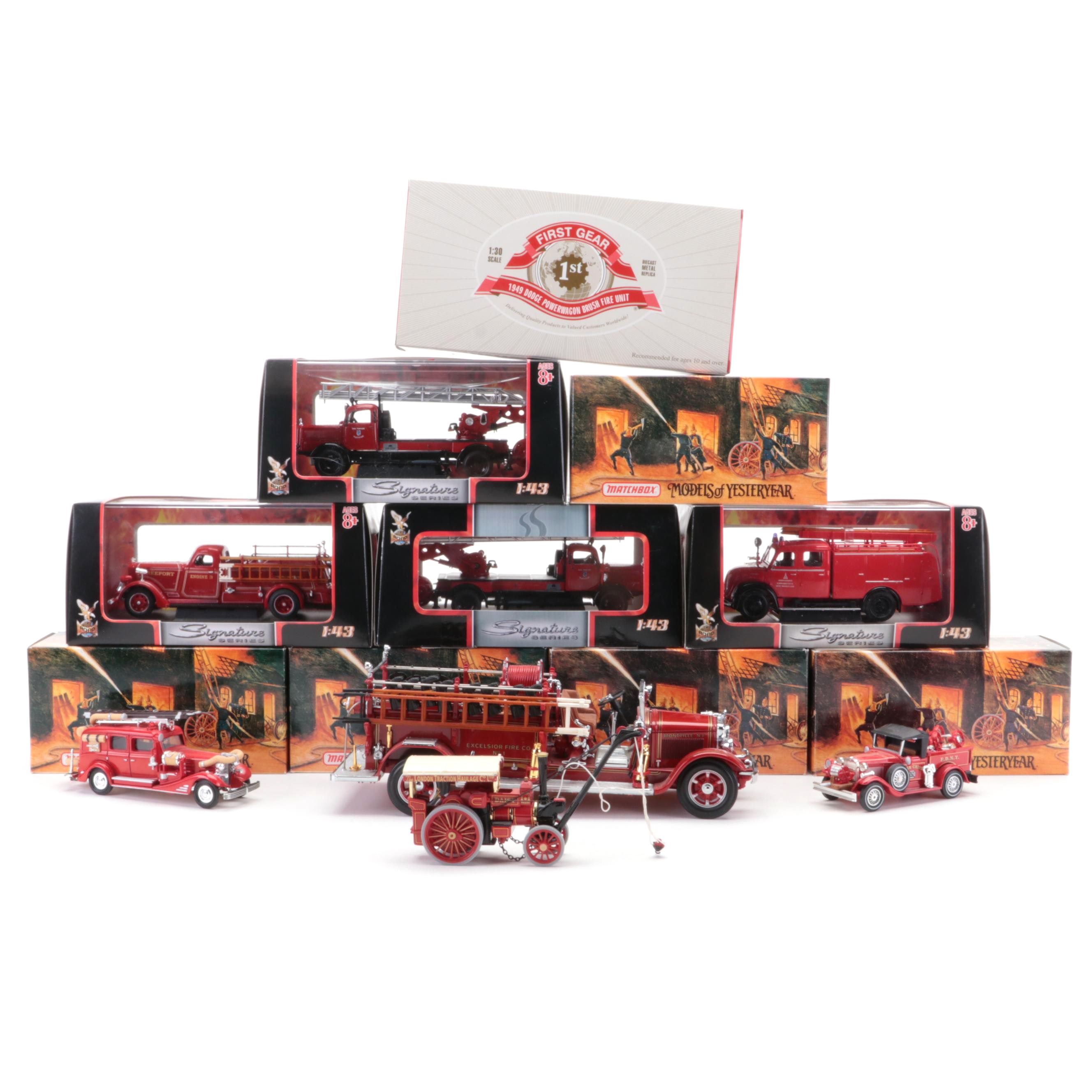 Matchbox "Models of Yesteryear" and Other Model Fire Engines
