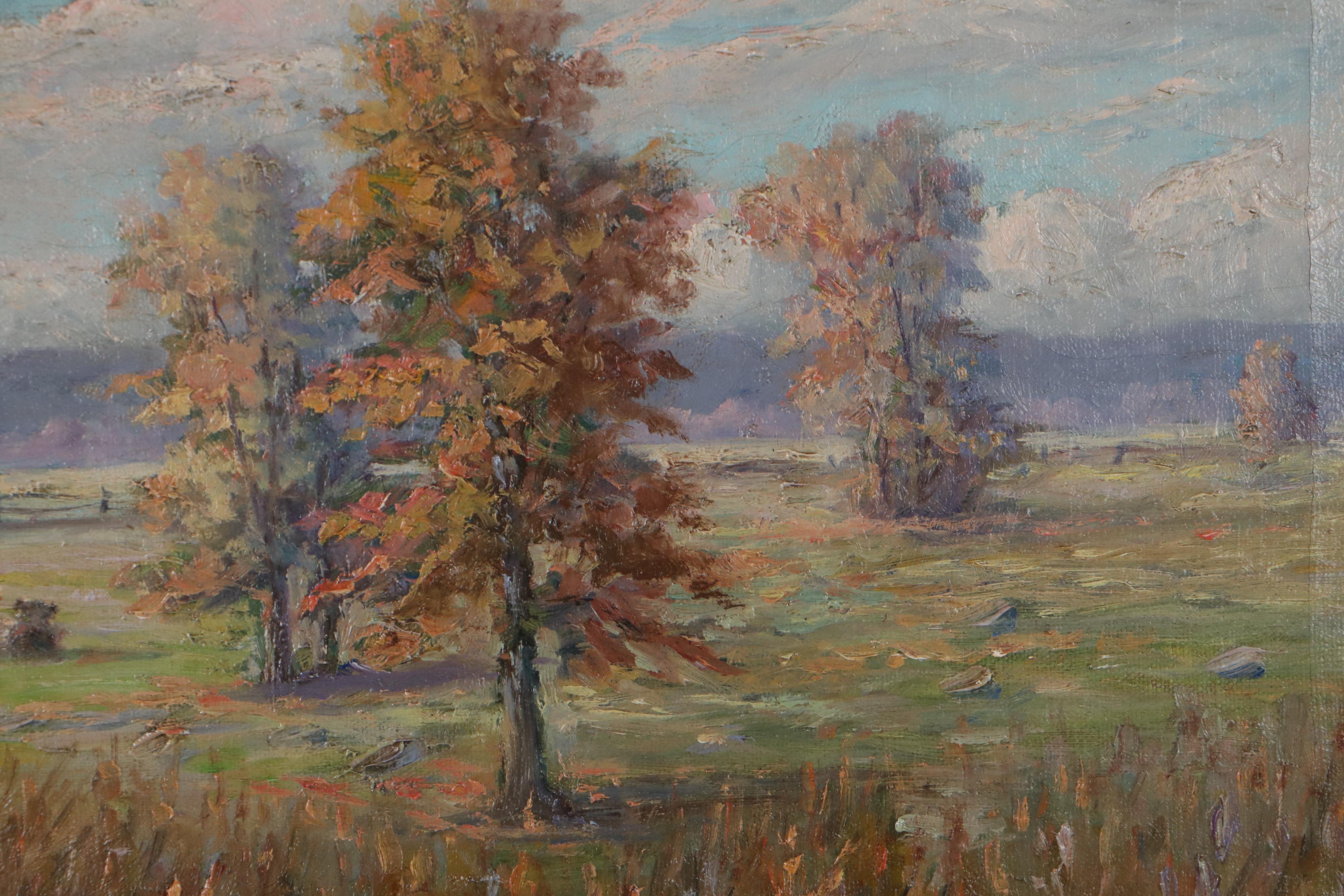 William Reuben Clawson Landscape Oil Painting, Early 20th Century