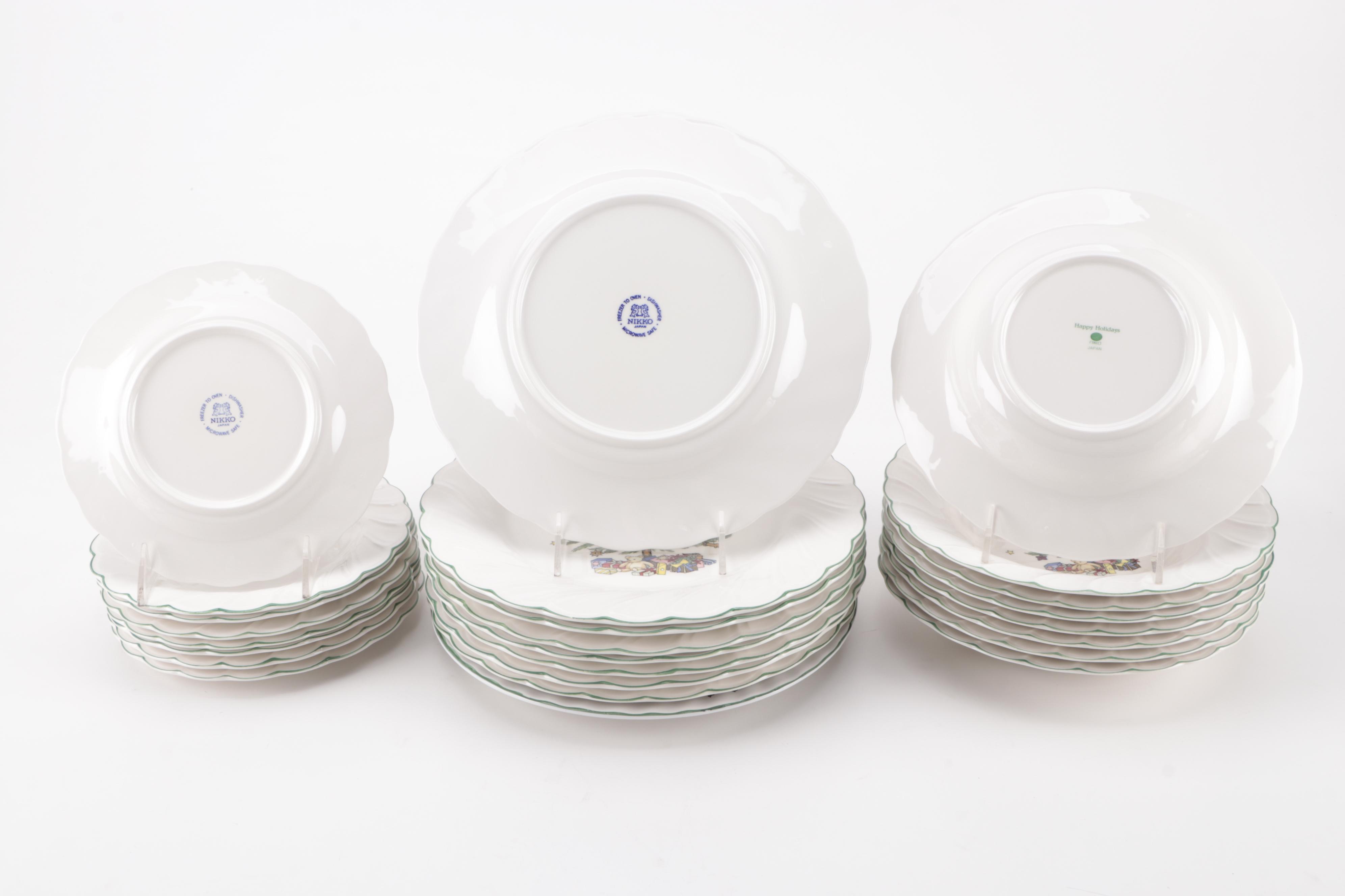 Nikko and Christmas Village Christmas Tree Dinnerware Collection