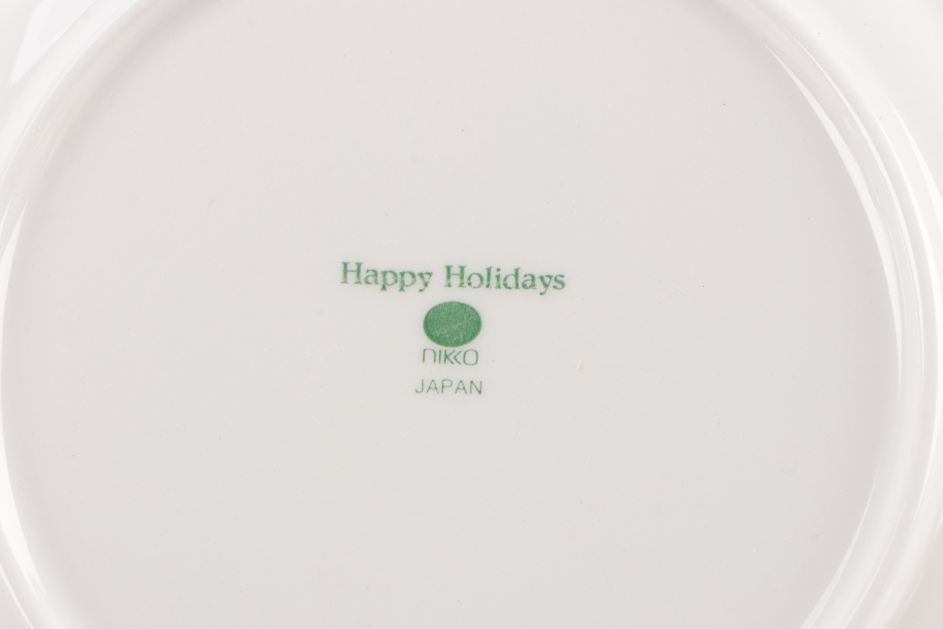 Nikko and Christmas Village Christmas Tree Dinnerware Collection