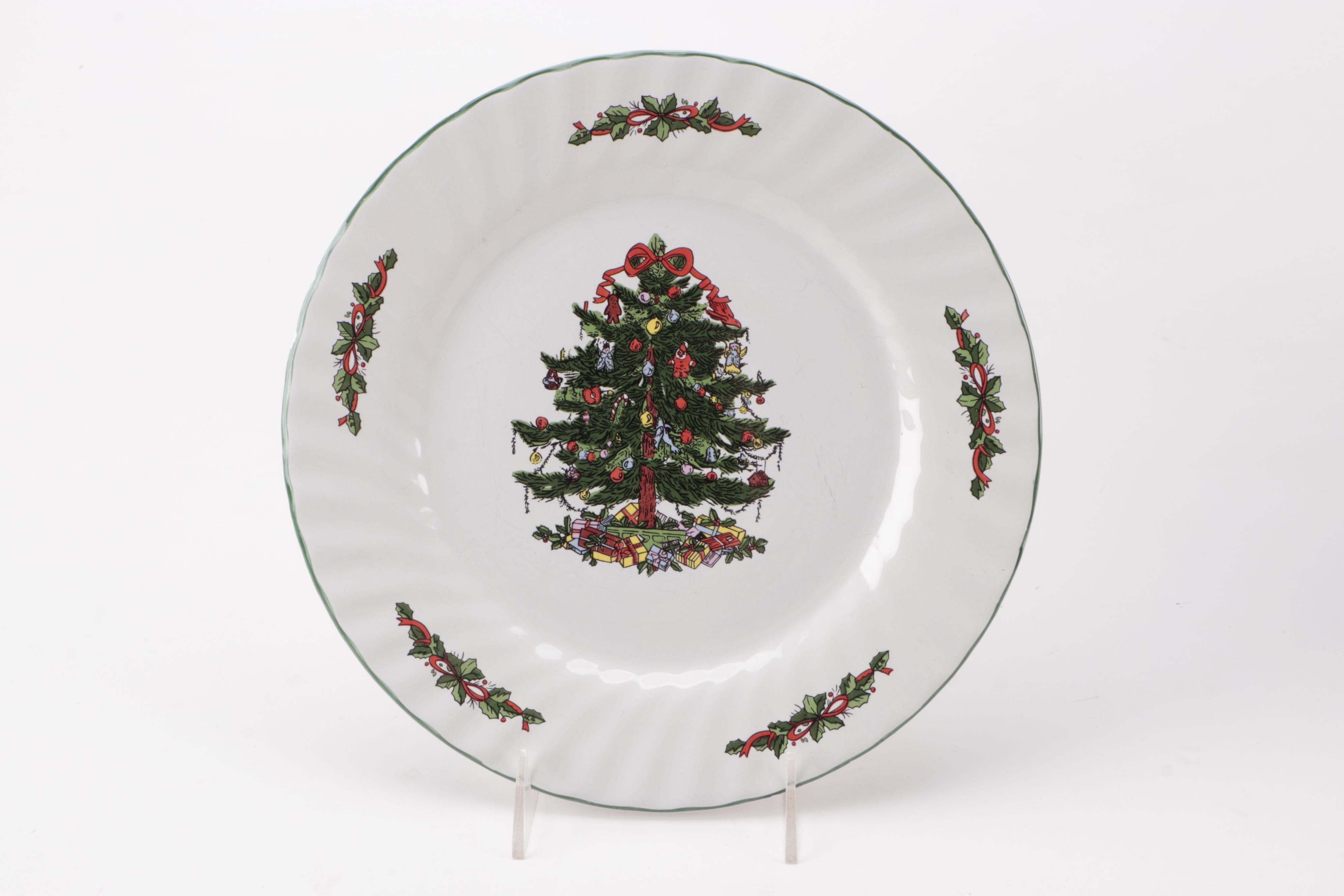 Nikko and Christmas Village Christmas Tree Dinnerware Collection