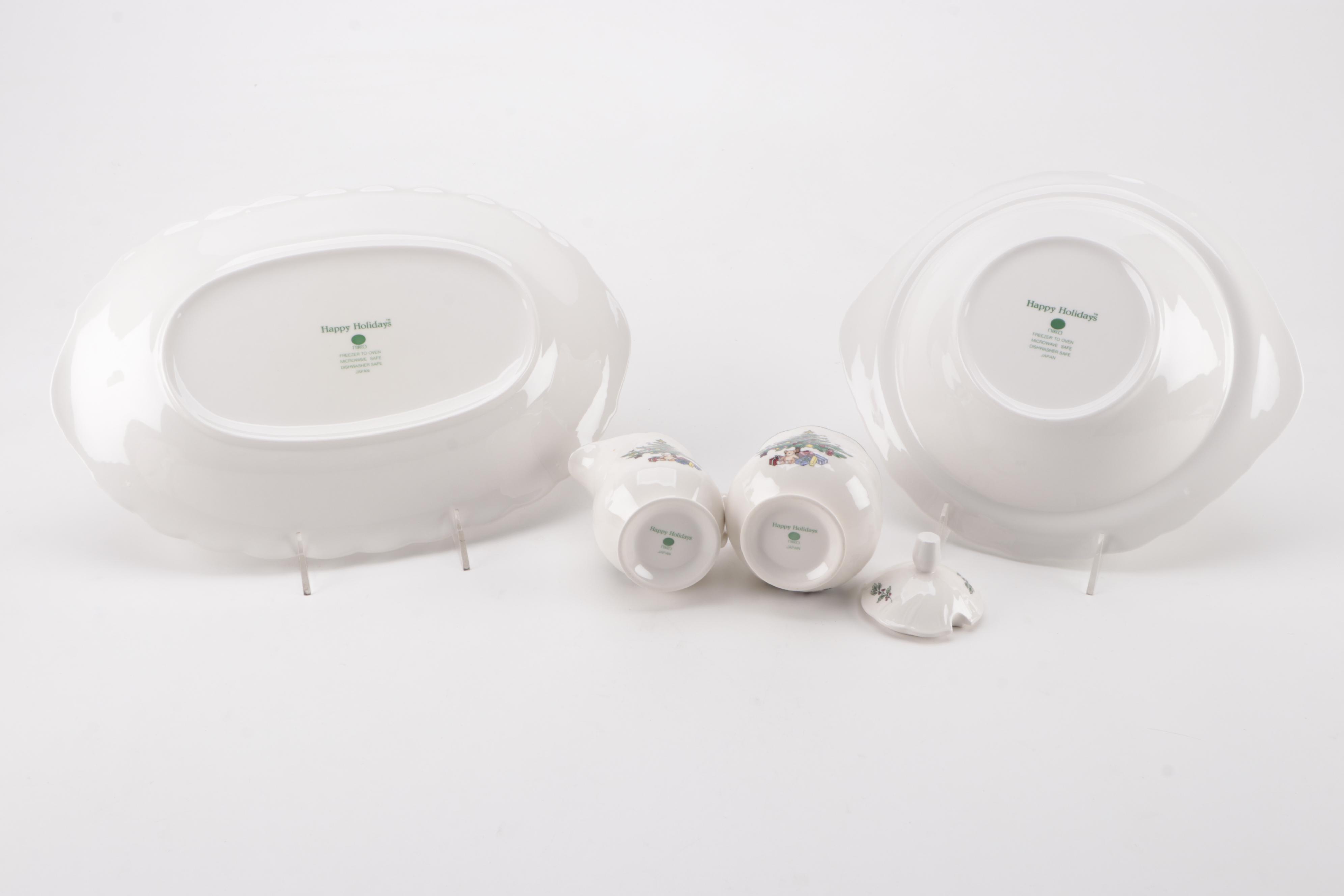 Nikko and Christmas Village Christmas Tree Dinnerware Collection