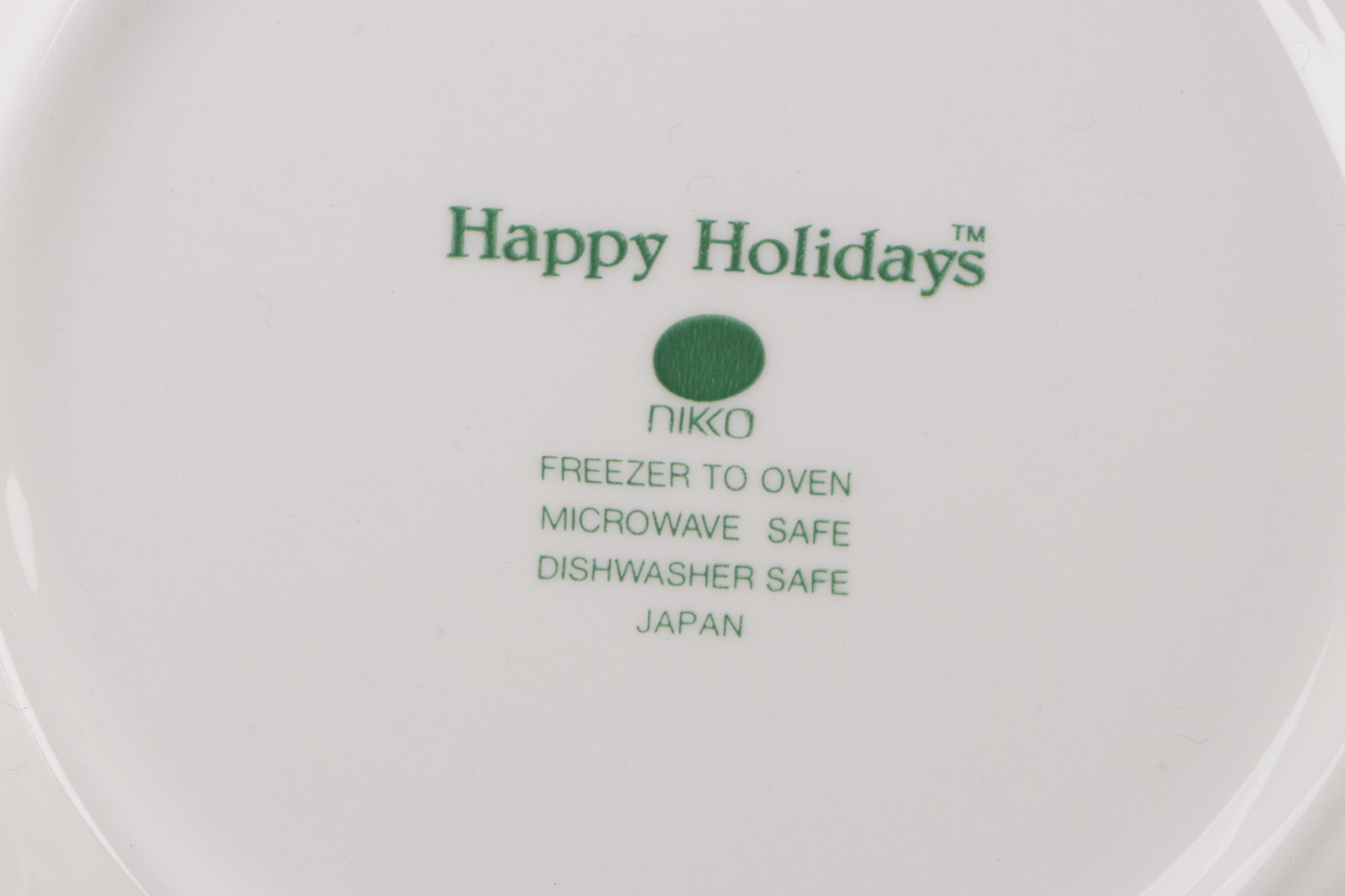 Nikko and Christmas Village Christmas Tree Dinnerware Collection