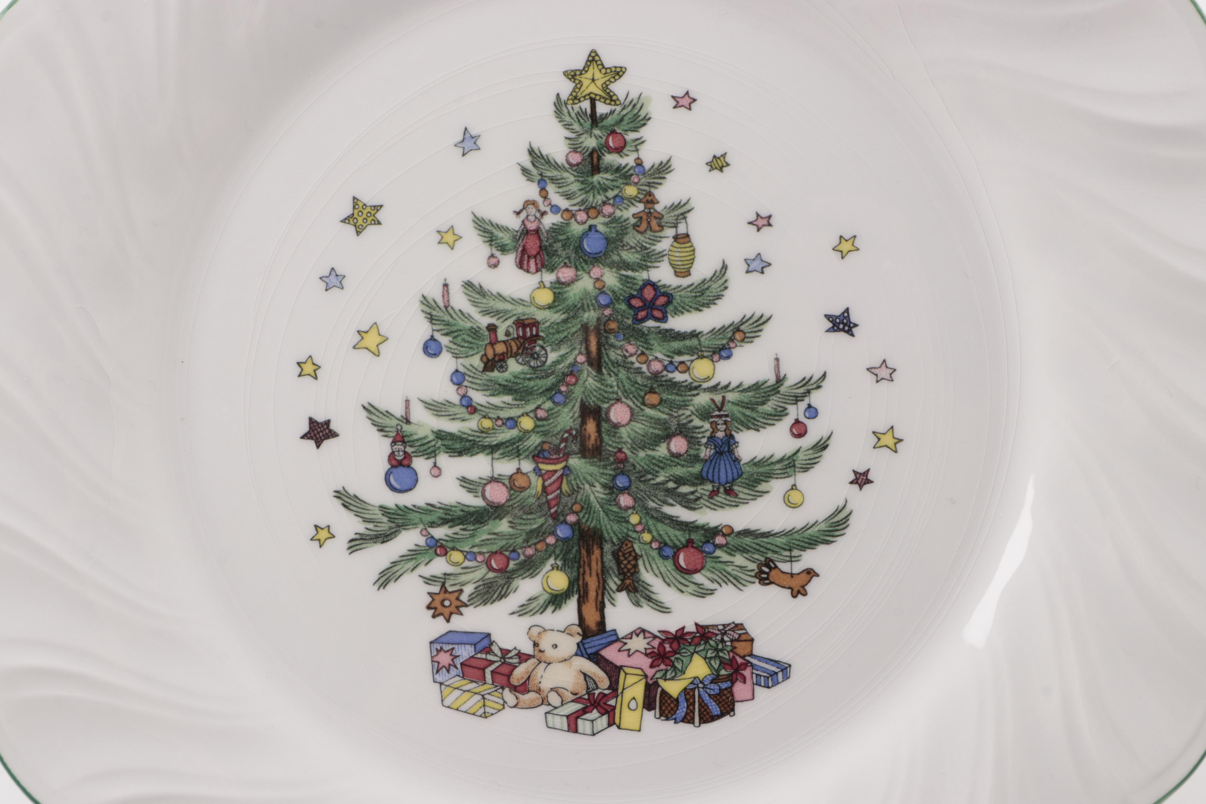 Nikko and Christmas Village Christmas Tree Dinnerware Collection