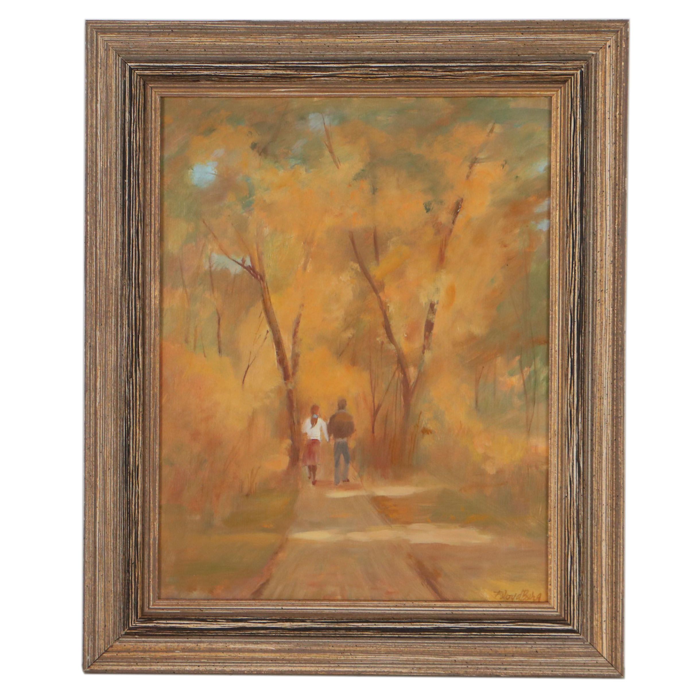 Floyd Berg Oil Painting of Forest Path