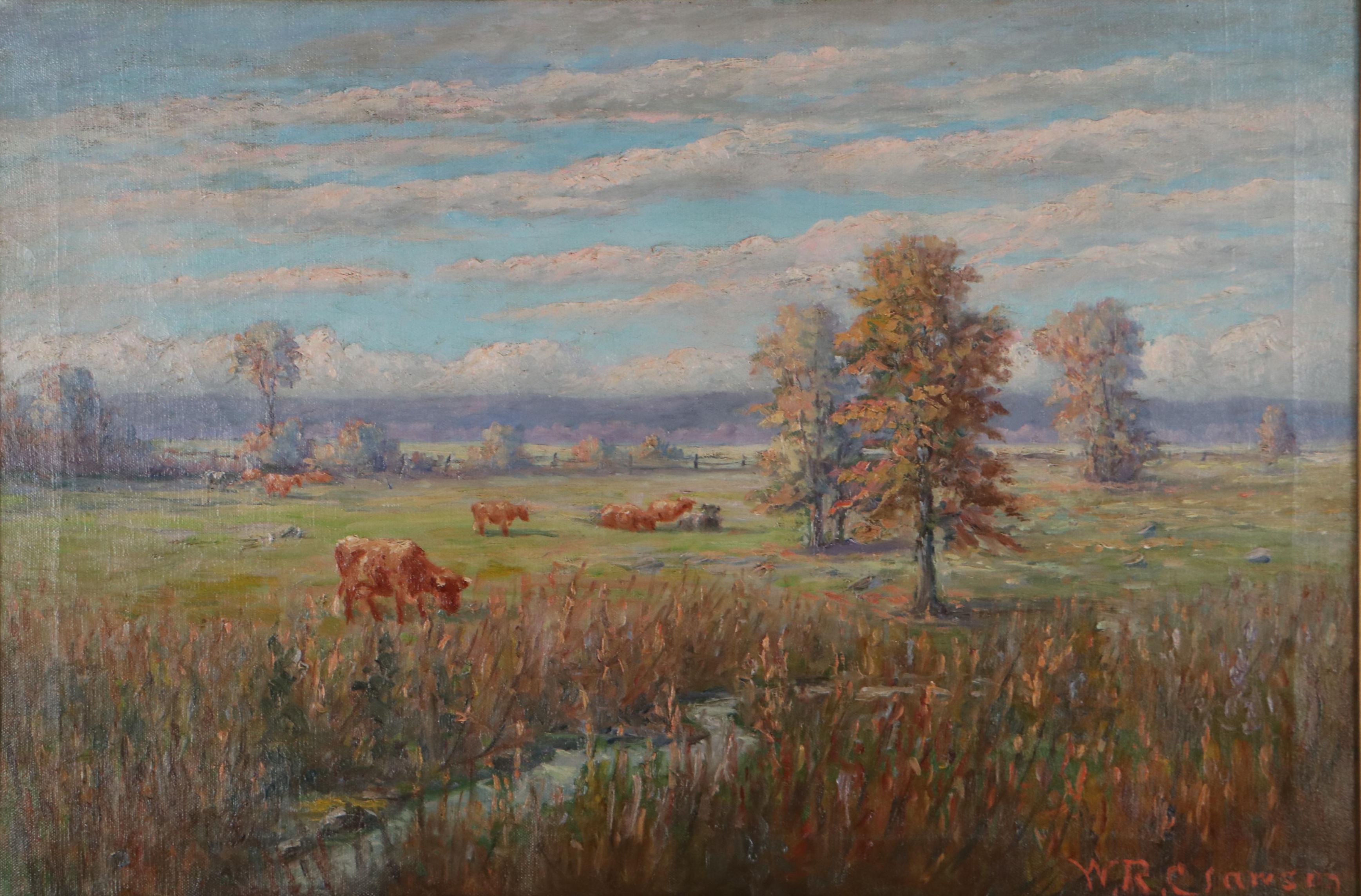William Reuben Clawson Landscape Oil Painting, Early 20th Century