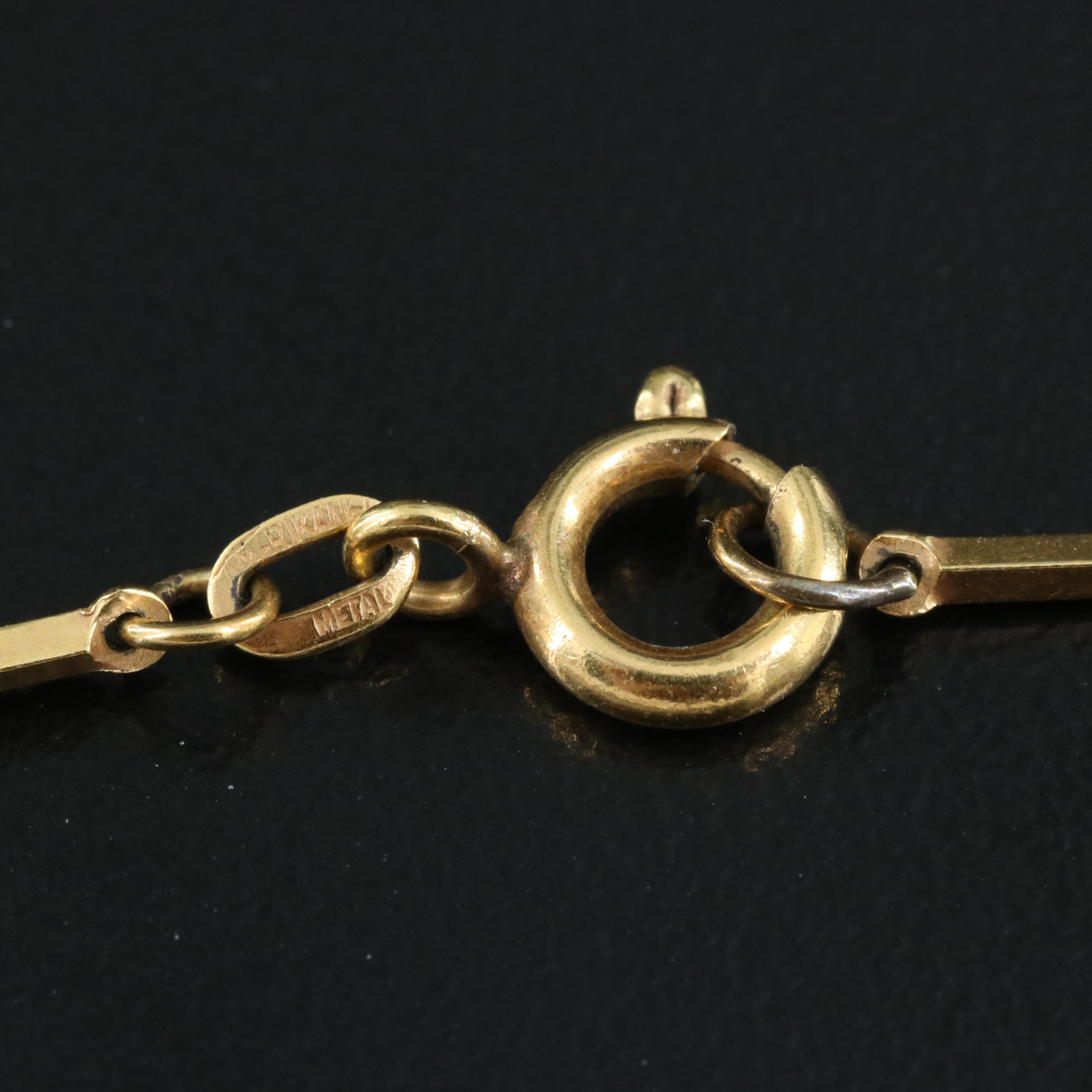 18K Bucherer Pendant with 14K Chain