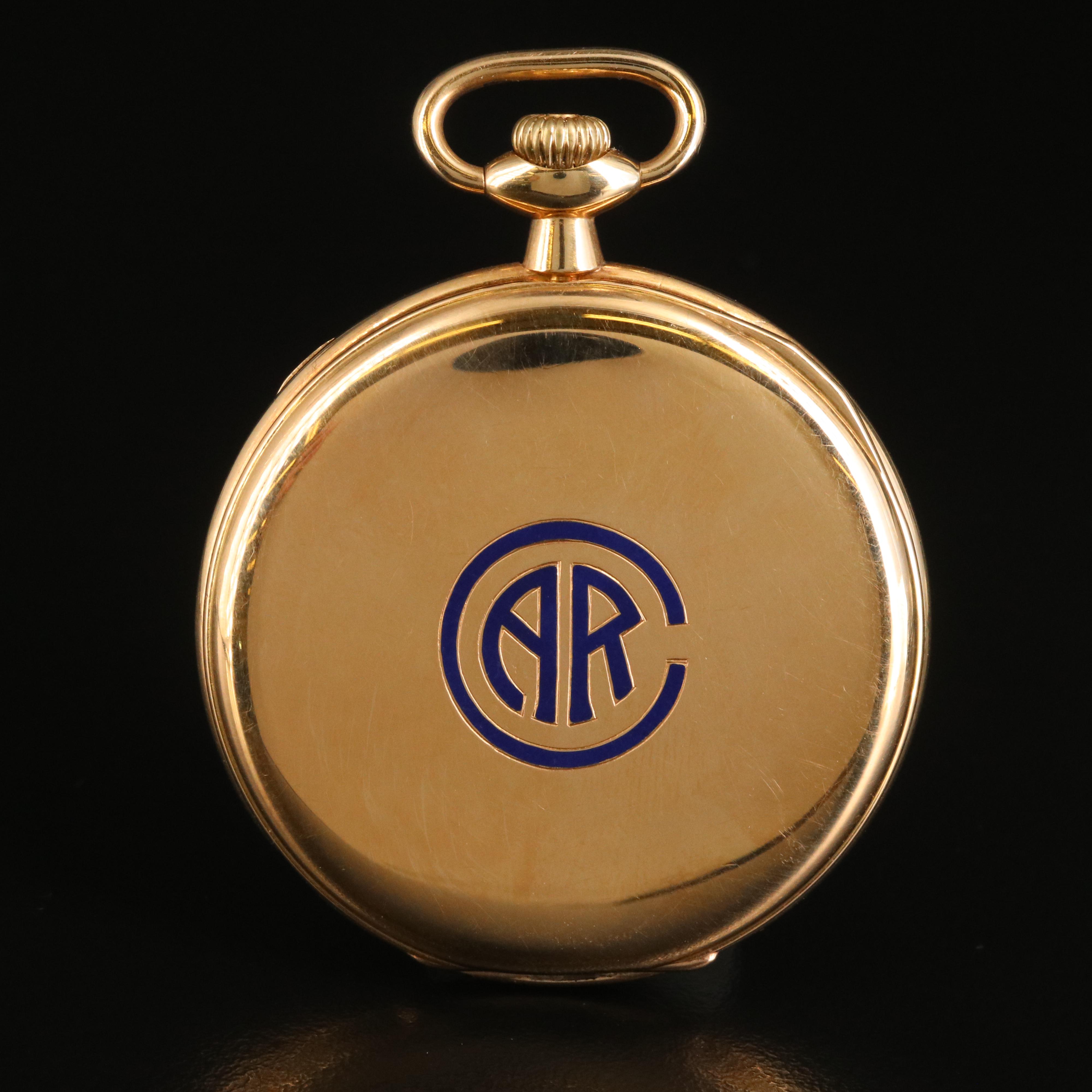 Antique 14K Gruen Veri-Thin Precision Swiss Movement Pocket Watch