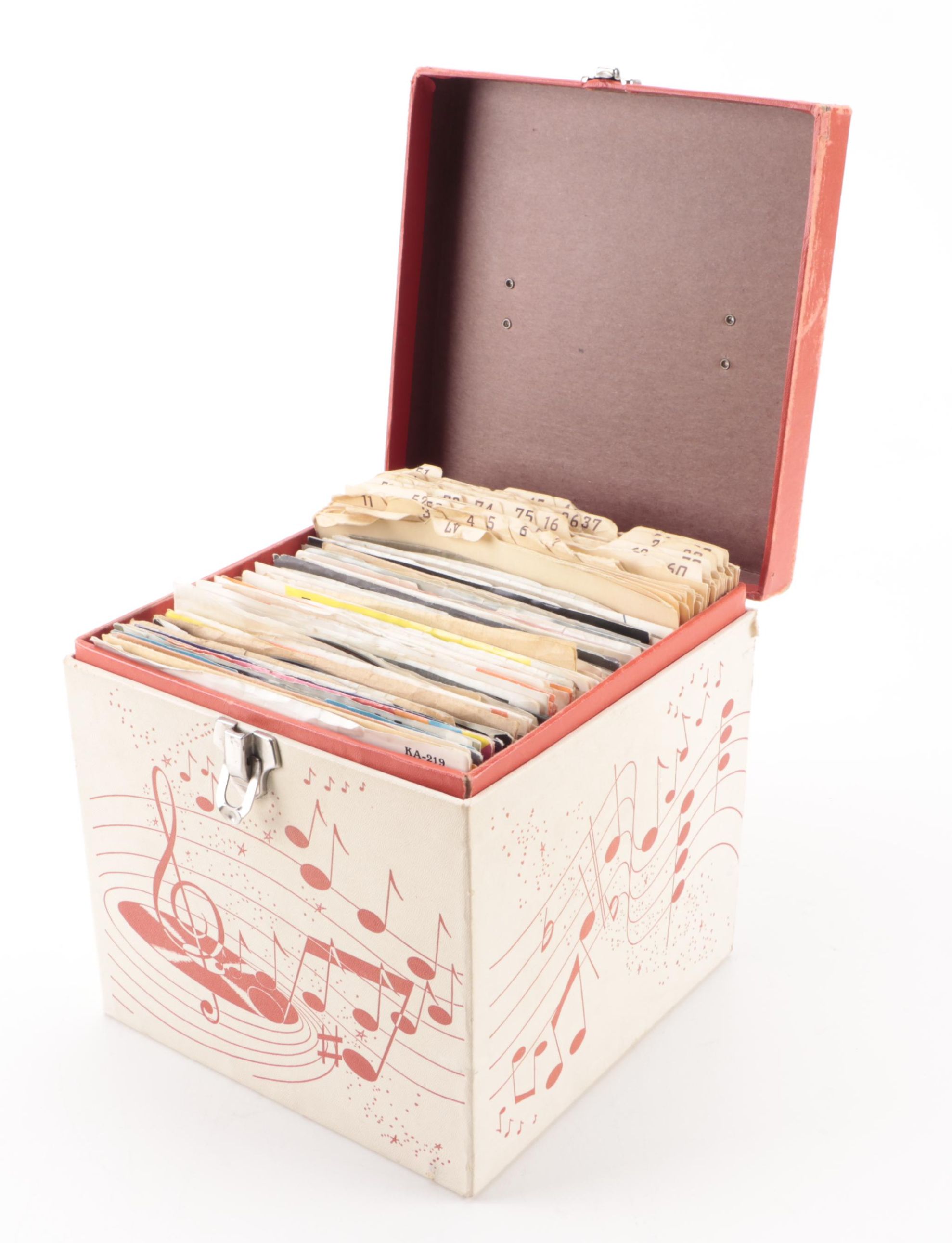 The Doors, The Rolling Stones and Other 1960s Artists 45 RPM Records With Case