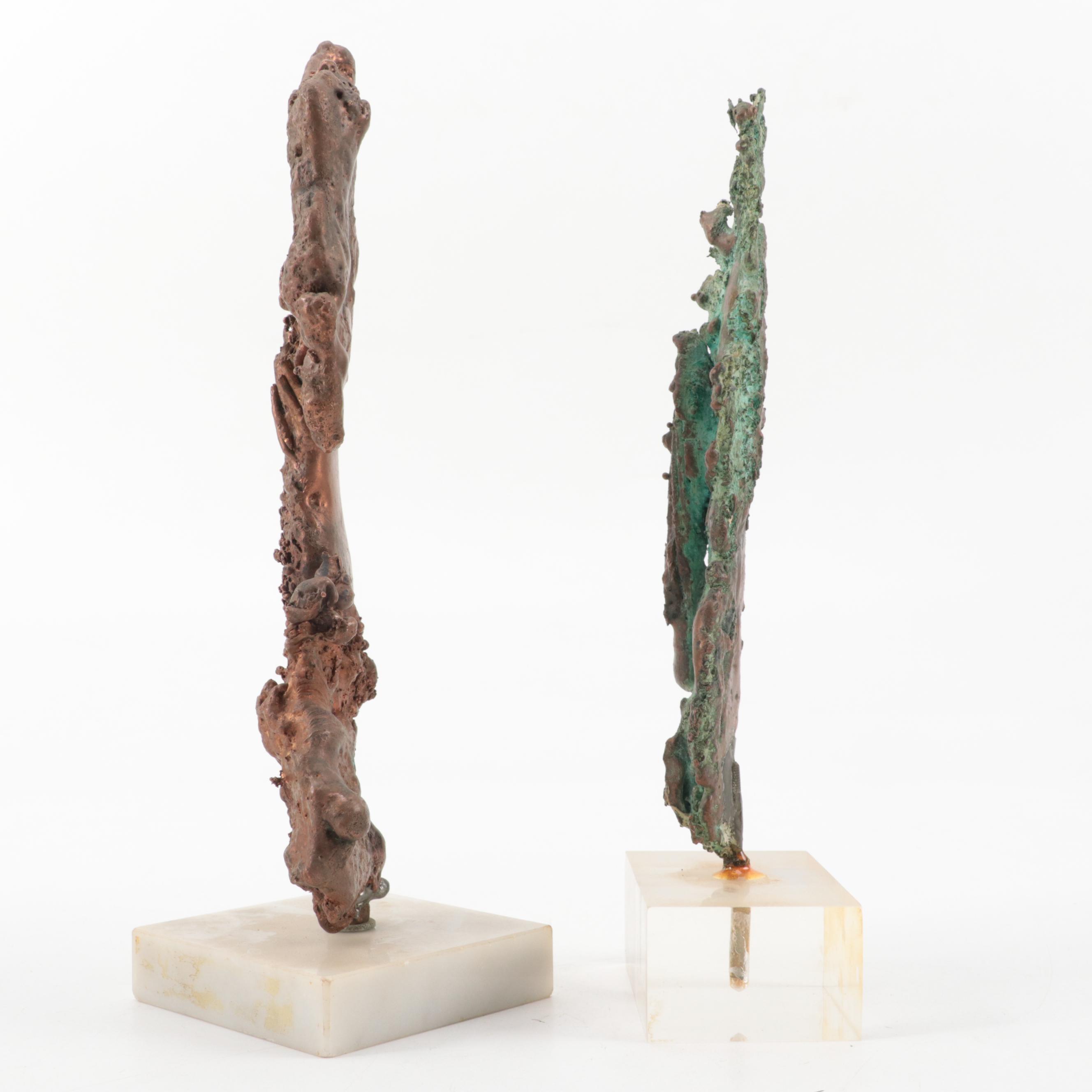 Frederick Ahrens Abstract Welded Metal Sculptures, Late 20th Century