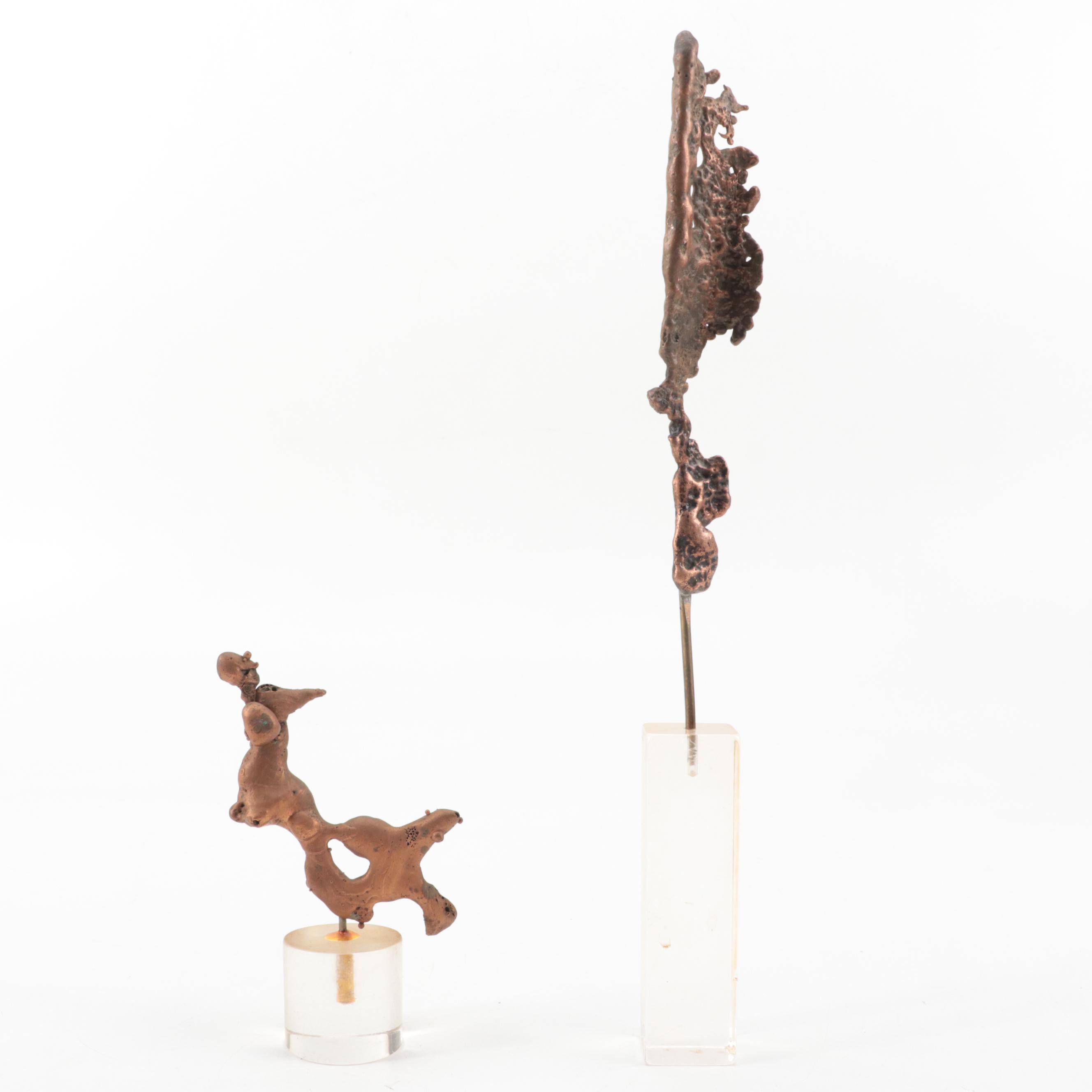 Frederick Ahrens Abstract Welded Metal Sculptures, Late 20th Century