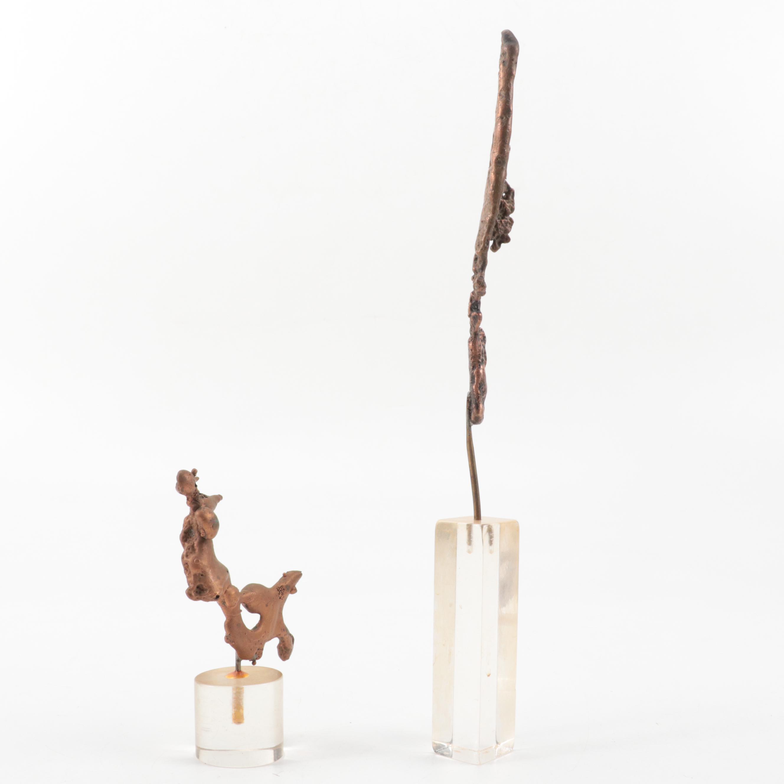 Frederick Ahrens Abstract Welded Metal Sculptures, Late 20th Century