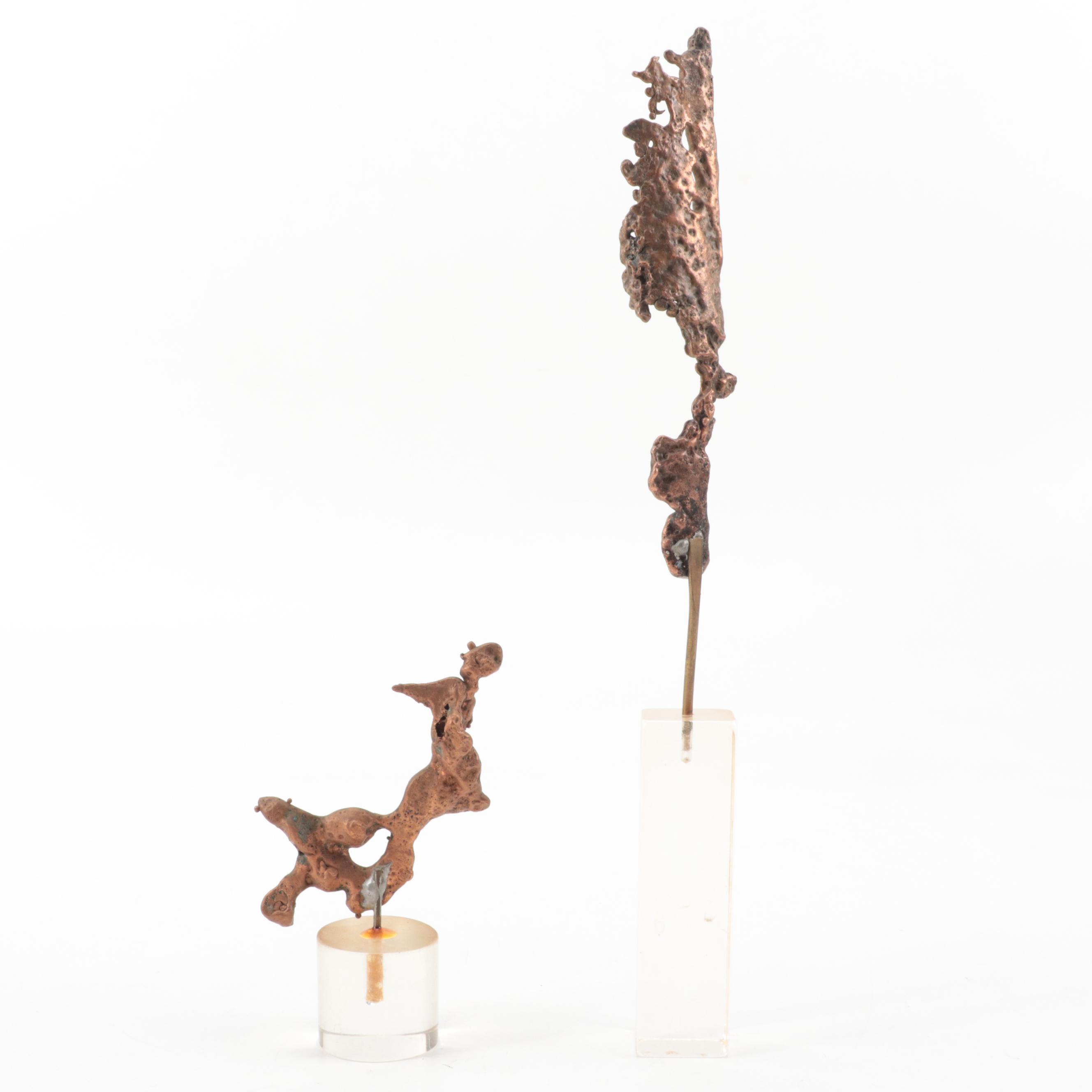 Frederick Ahrens Abstract Welded Metal Sculptures, Late 20th Century