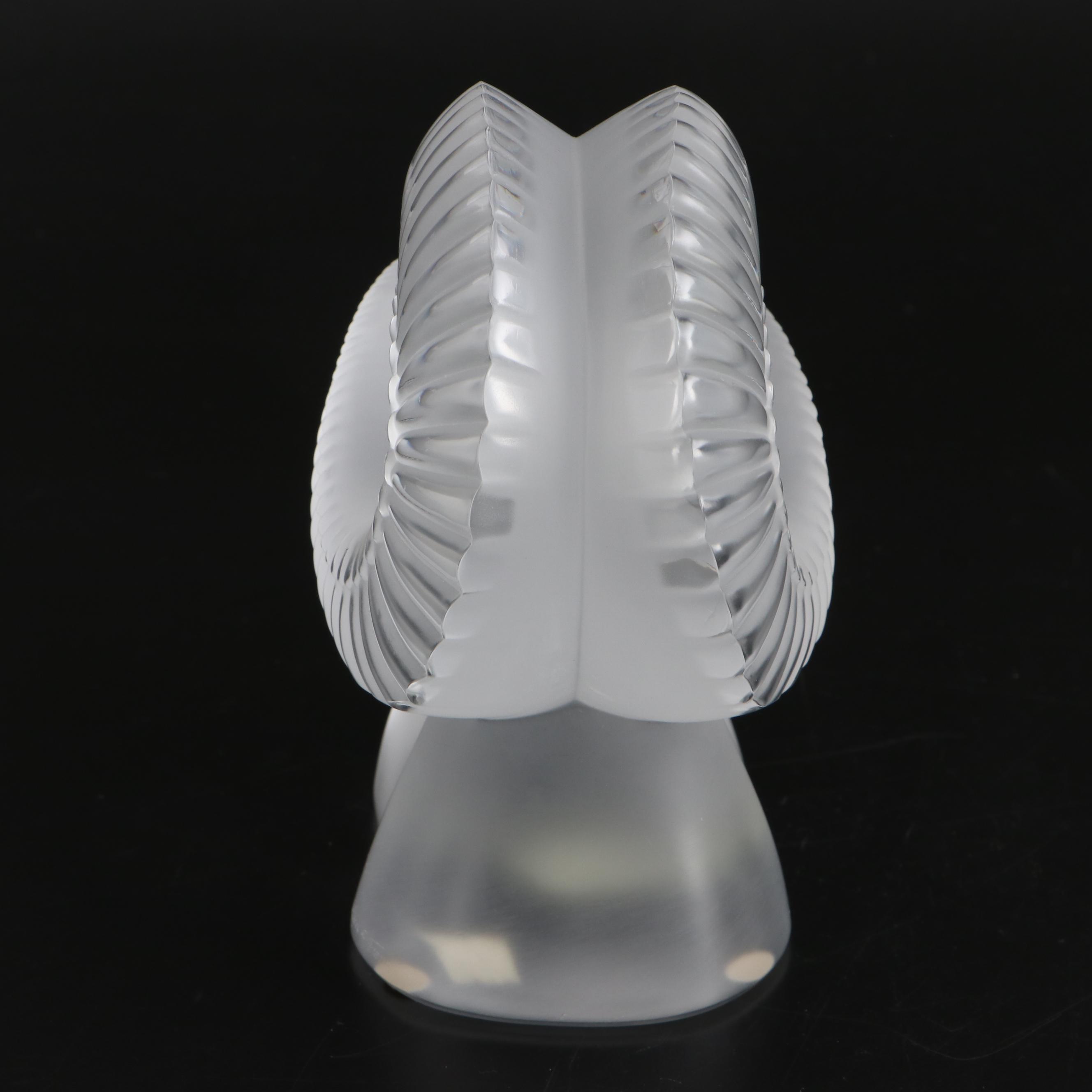 Lalique Crystal Ram's Head