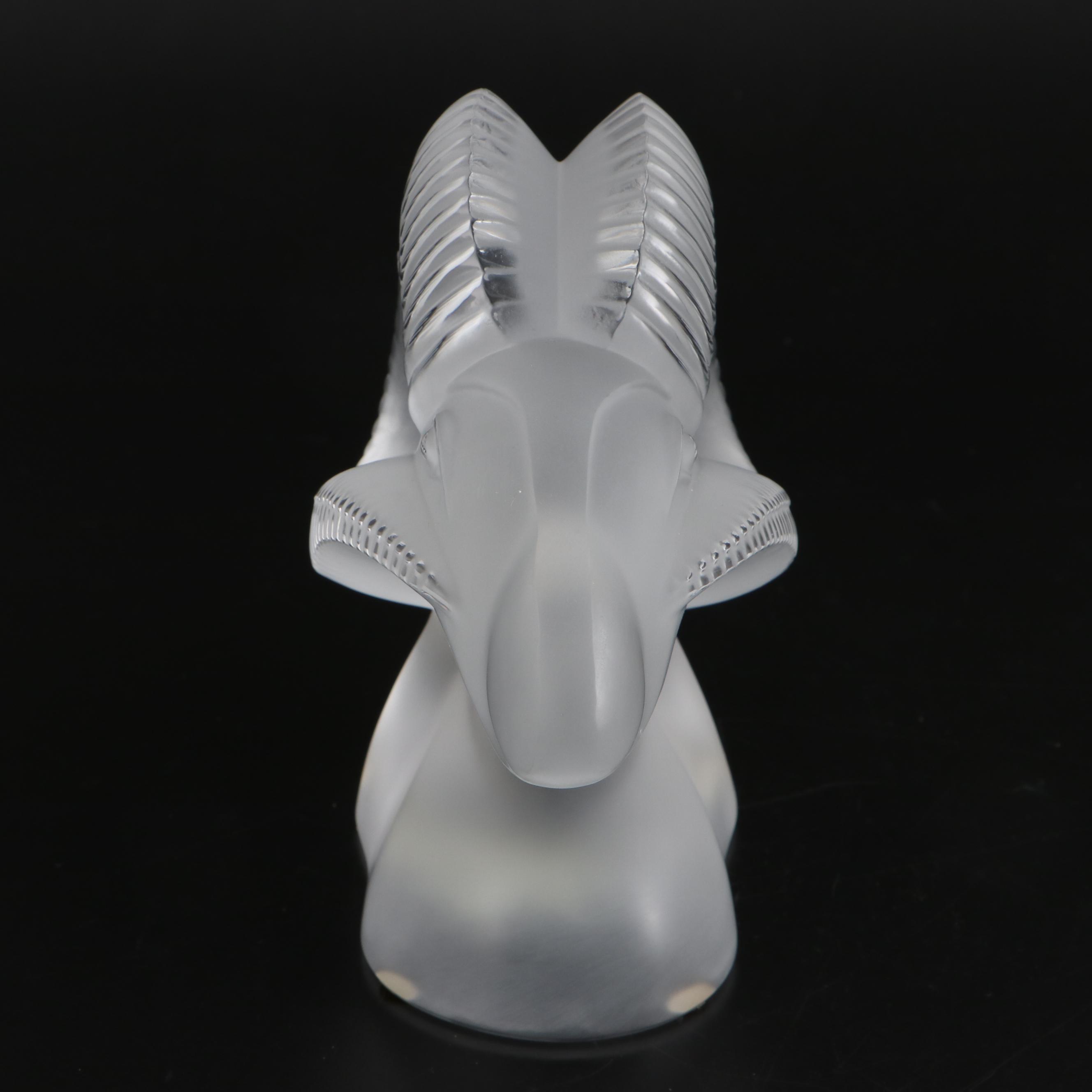 Lalique Crystal Ram's Head