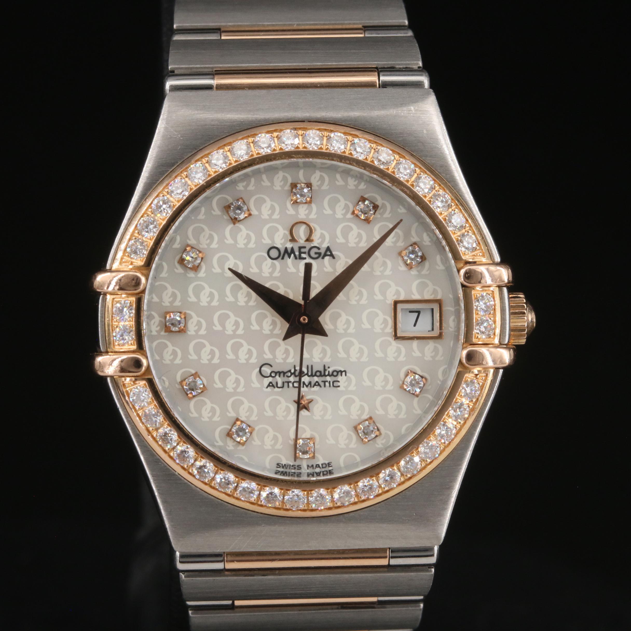 18K and Diamond 1998 Omega Constellation 50 Years Watch