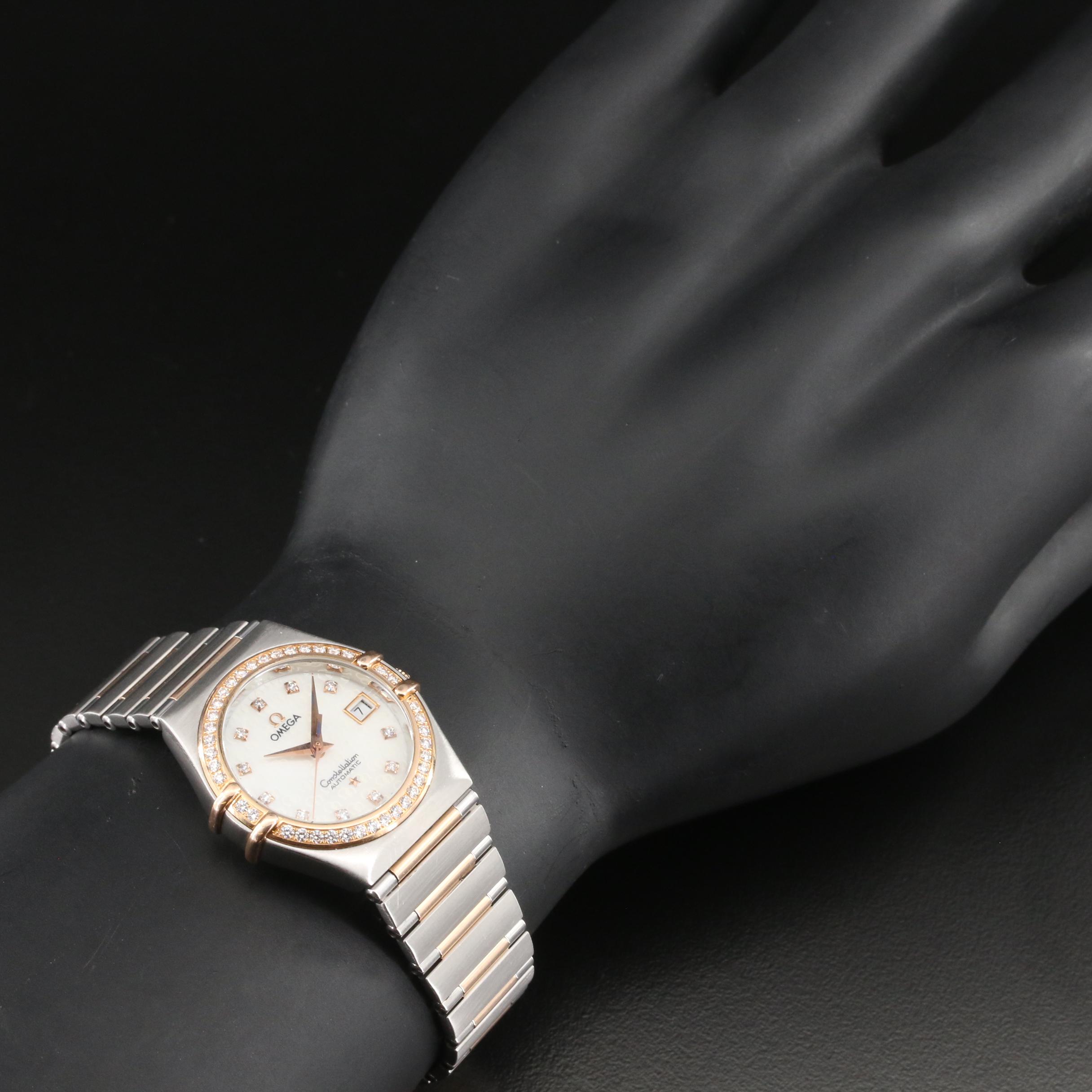 18K and Diamond 1998 Omega Constellation 50 Years Watch