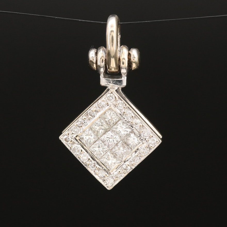 18K 1.02 CTW Diamond Pendant