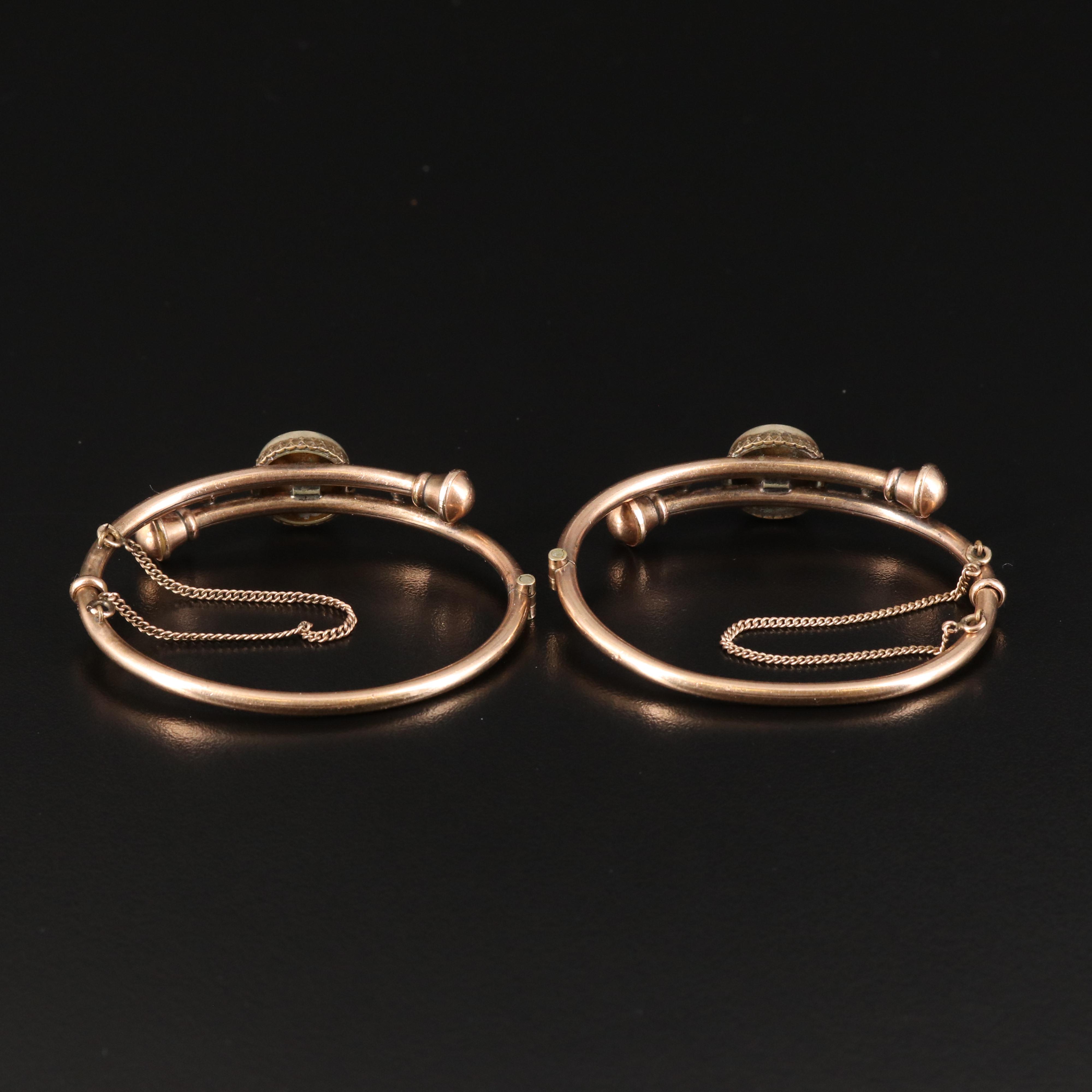 Mid-Victorian Hinged Wedding Bracelets